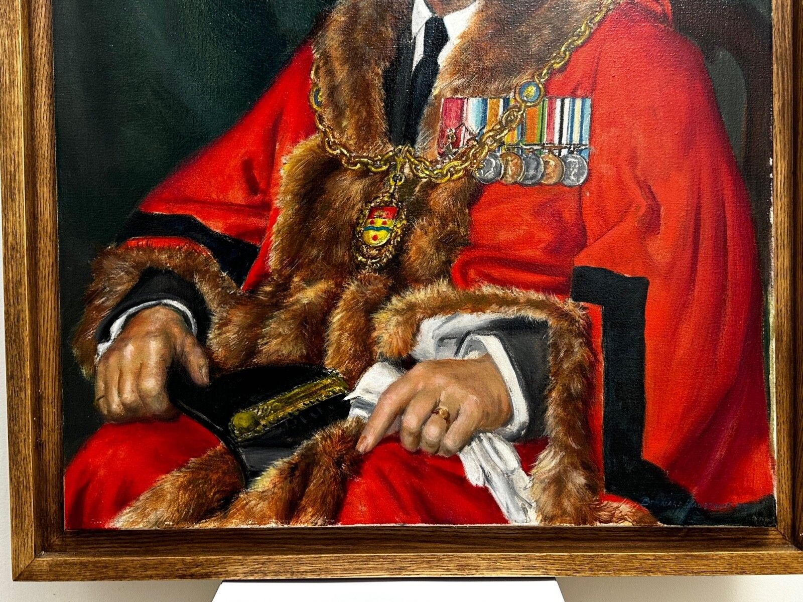 Olieverfschilderij Burgemeester van Maidstone Frederick Leslie Wallis door Bernard Hailstone photo 4000.0