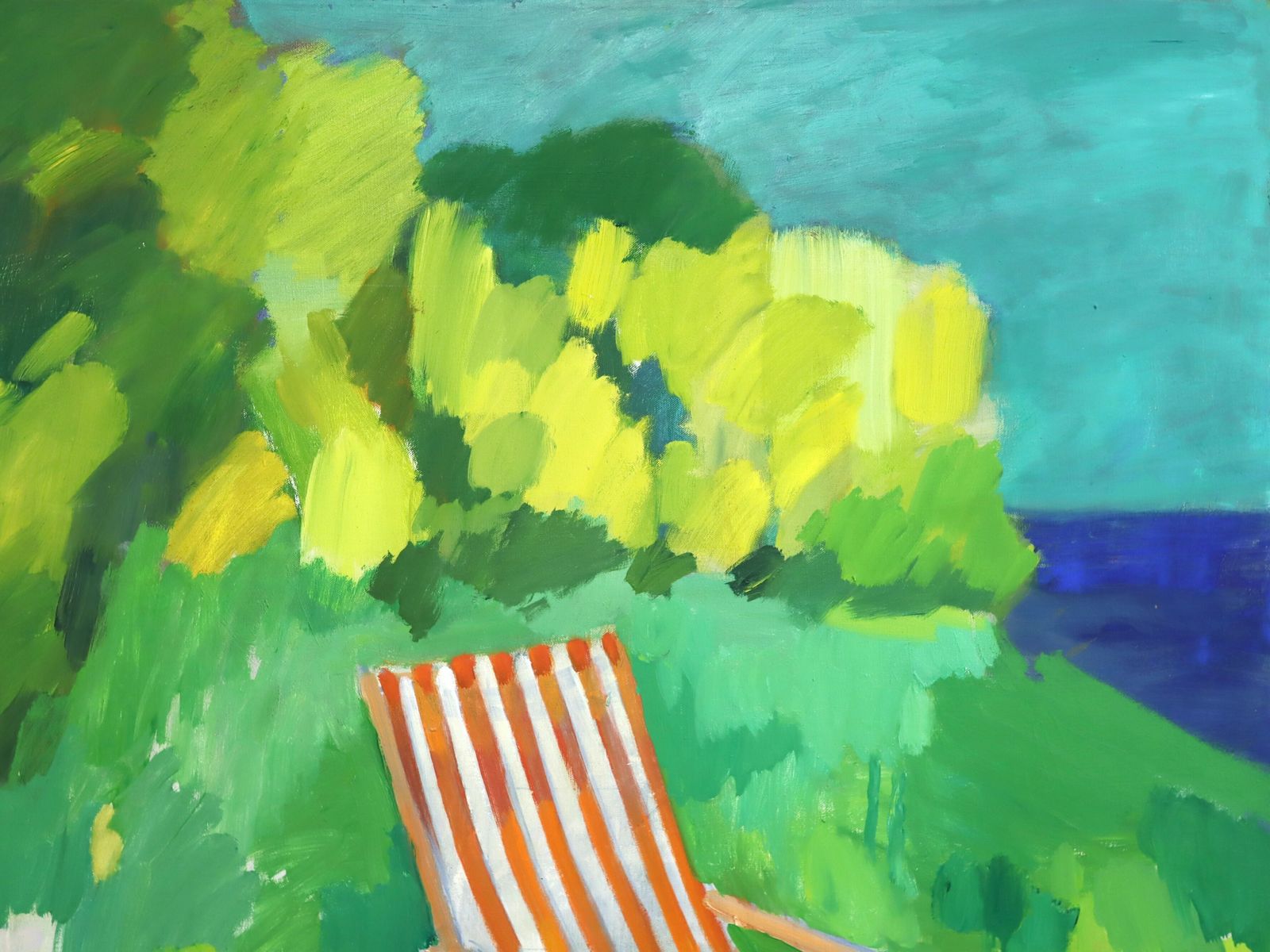 The Lounger, olieverfschilderij, midden 20e eeuw photo vinterior