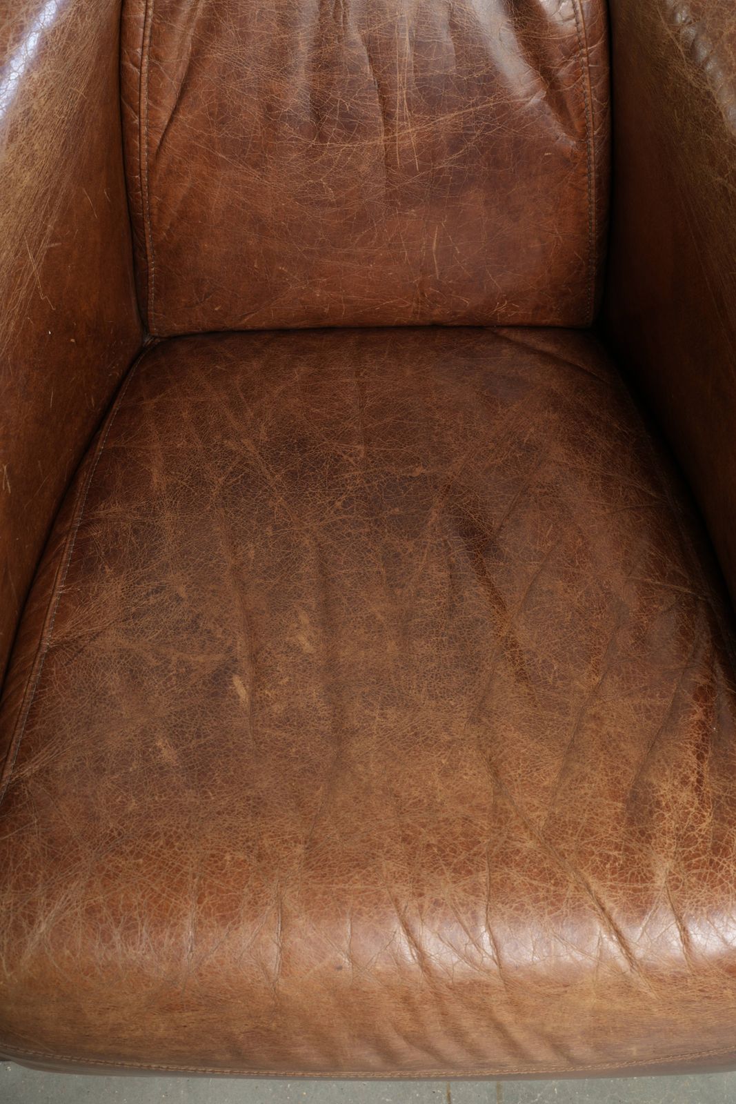 Characterful Set Of Two Vintage Grained Cowhide Aviator Design Armchairs In A Beautiful Cognac Color With A Timeless Look photo Furniture
