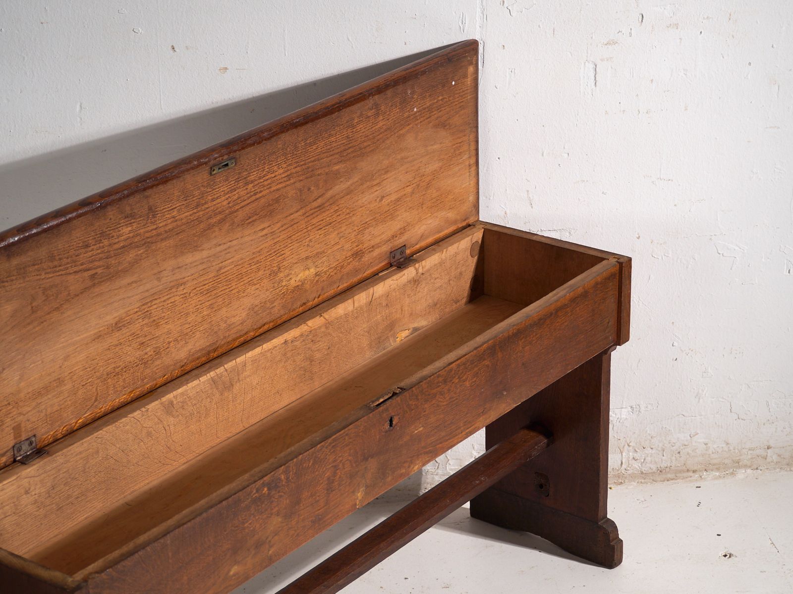 Antique Organ Bench With Drawer In Oak Wood  Central Europe Circa 1920 photo Furniture