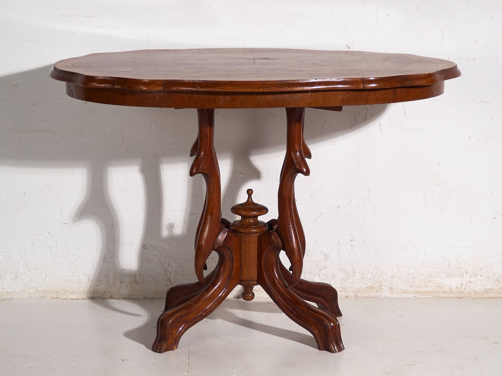 Antique Salon Table In Walnut Wood  Central Europe Circa 1880 photo buy