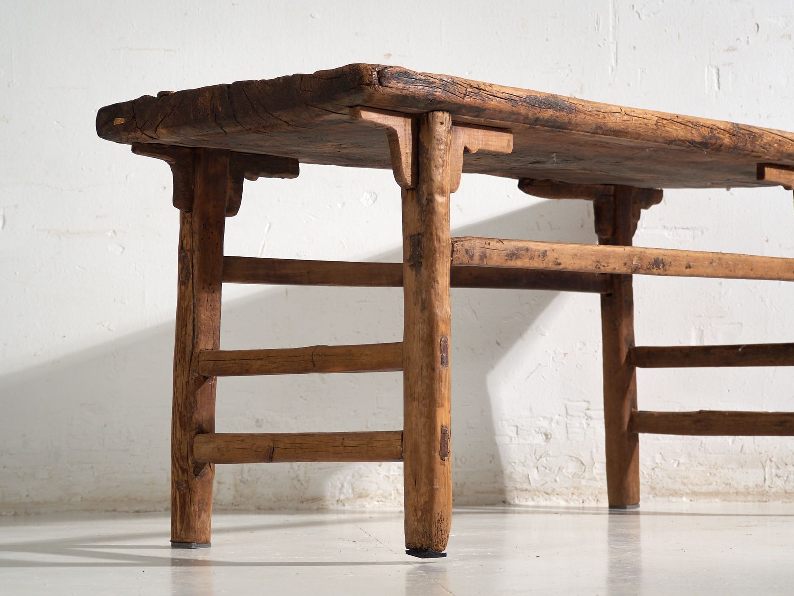 Antique Low Console Table In Pine Wood – China, Circa 1900 photo for sale