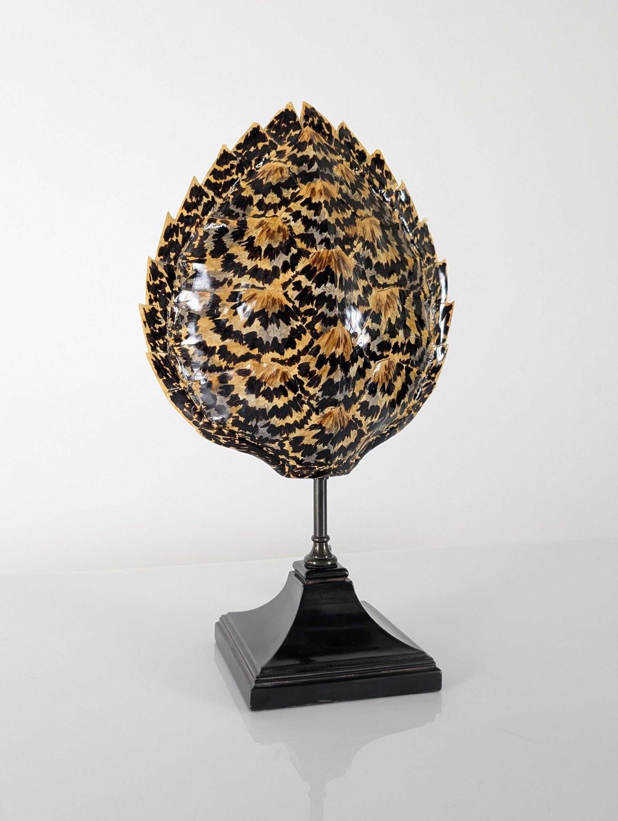 Turtle Shell Table Lamp In Resin, Maison Jansen, 1970s