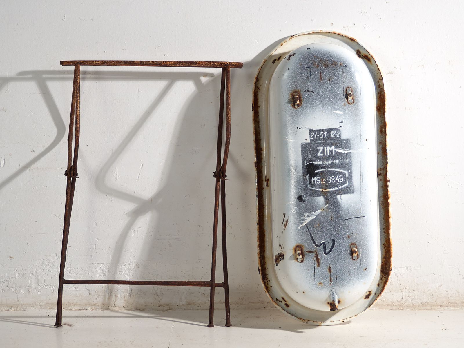 Garden Decor Antique Bathtub In Enamelled Iron – Central Europe, Circa 1950 #3 photo