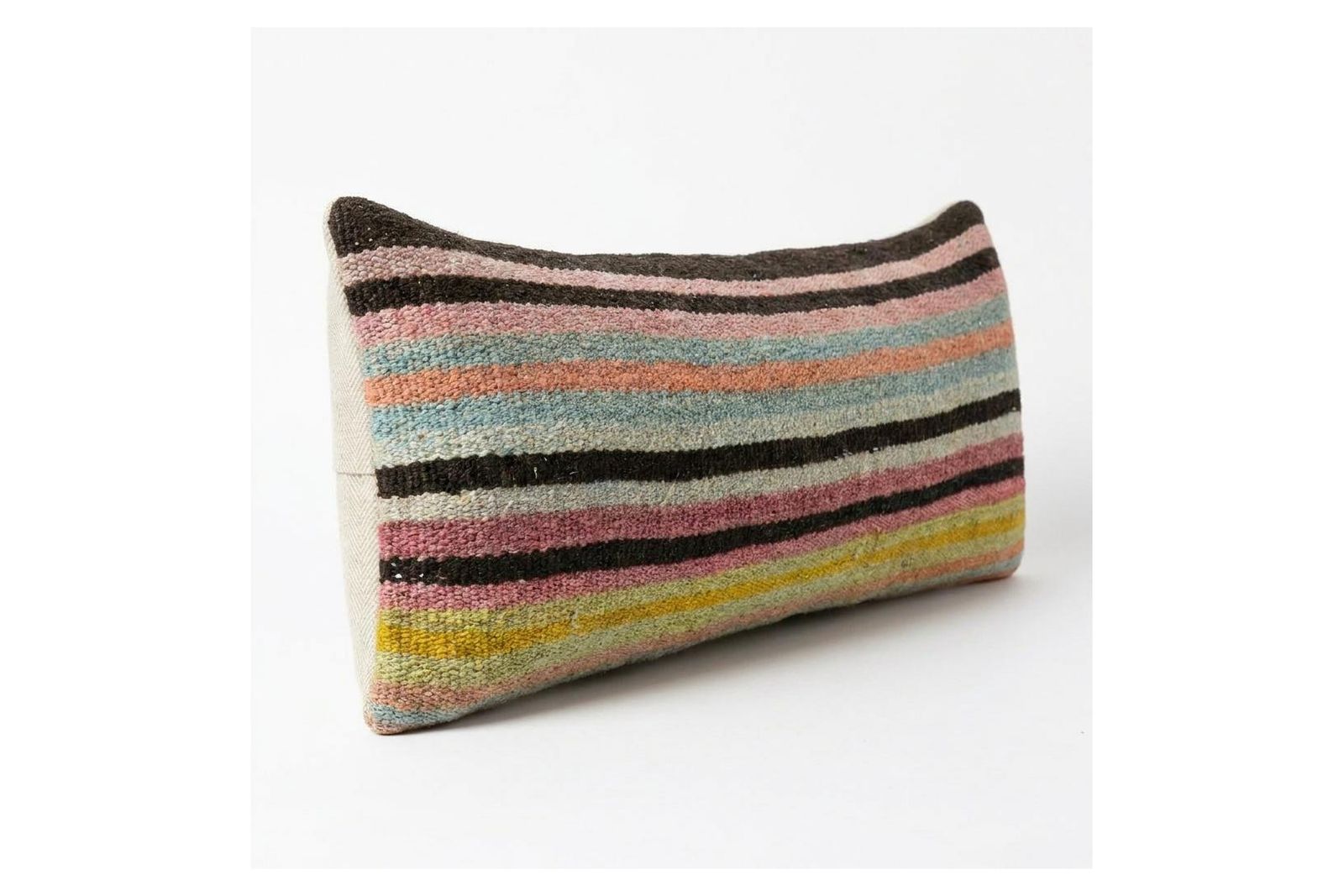 Housse de coussin lombaire Kilim à rayures, 23 x 56 cm photo furniture
