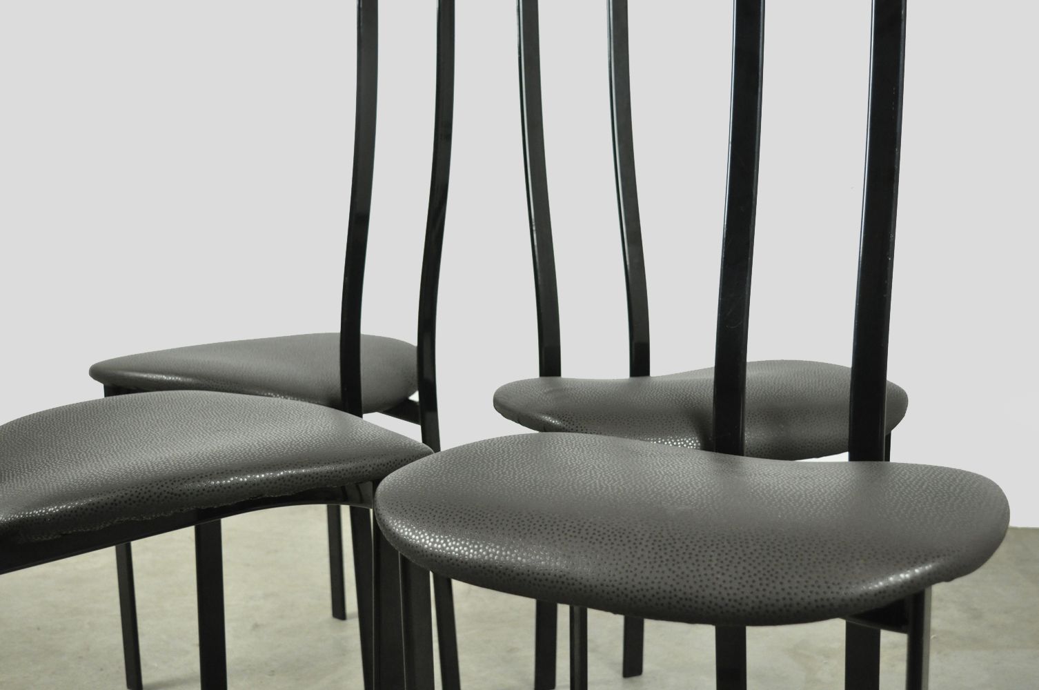 photo for sale Postmodern Italian Dining Chairs, Cattelan, 1980s