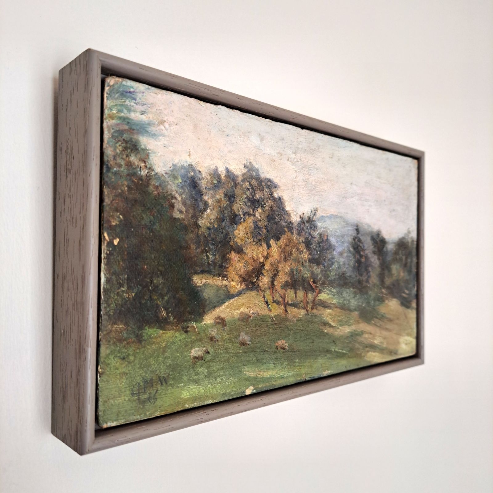 Small Oil Painting Of A Rural Landscape photo for sale