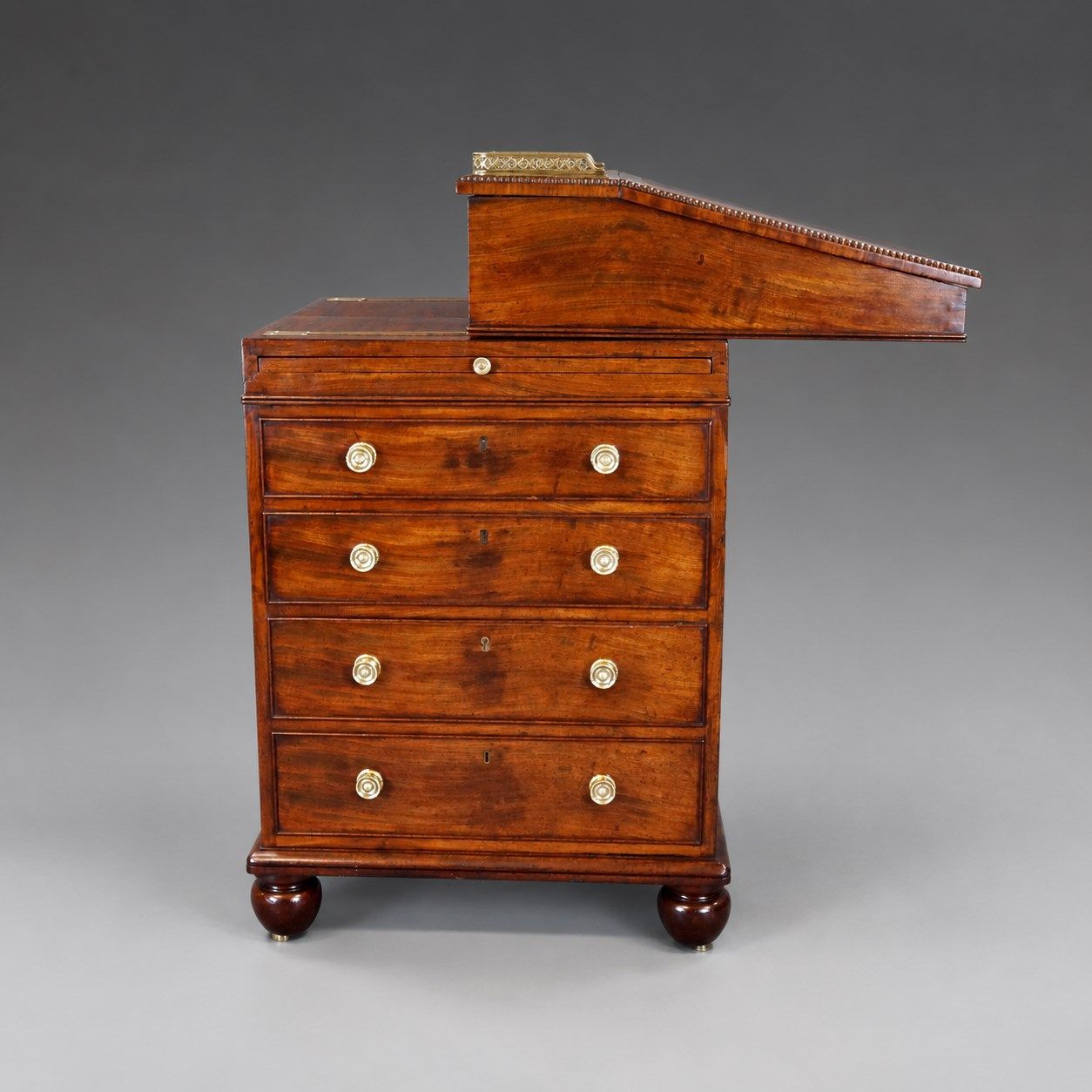 A Fine Gillows Flame Mahogany Davenport photo buy