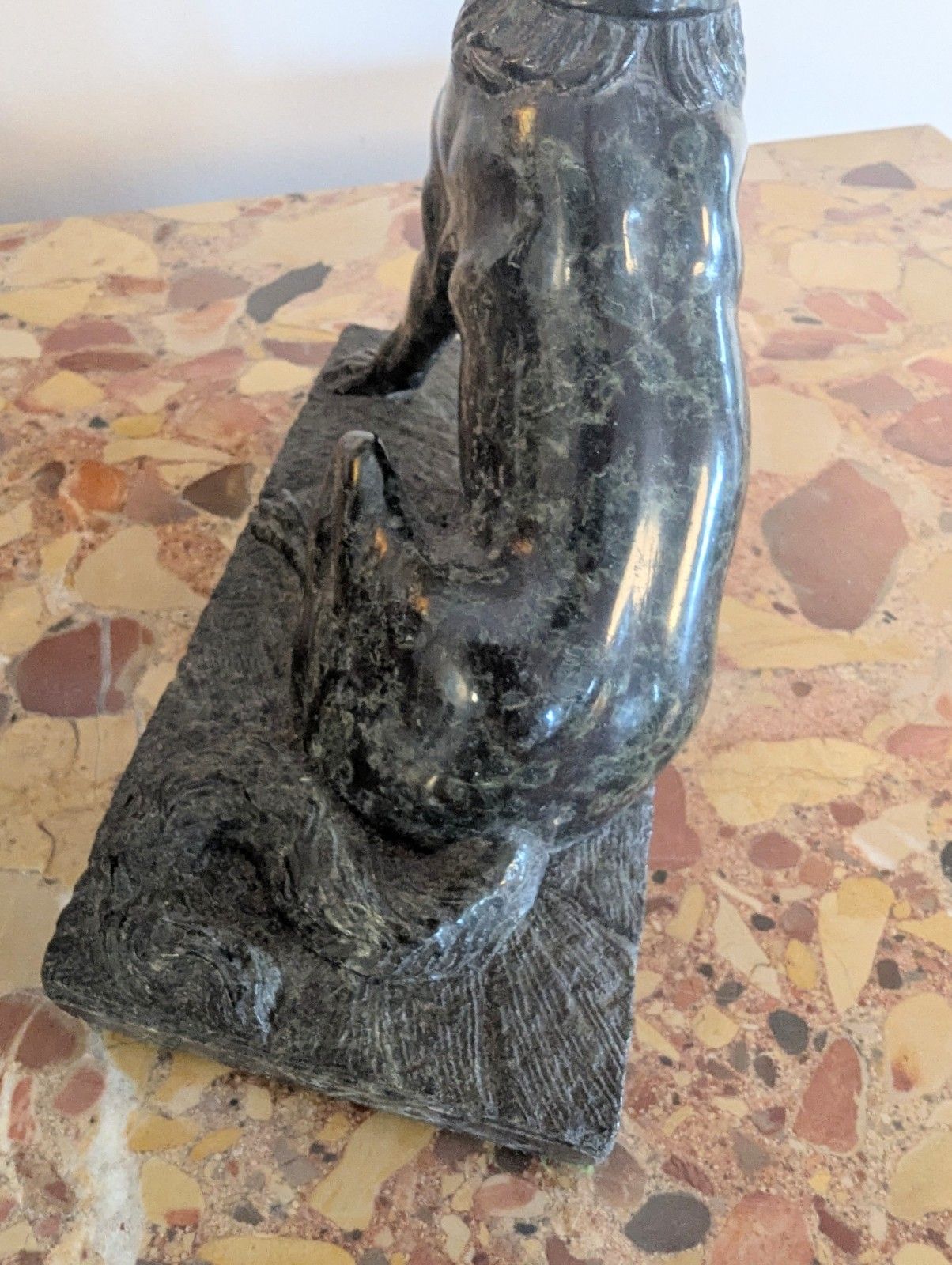 photo furniture Pair Antique Marble Serpentine Molossian Hound Bookends Delivery Available 0375.