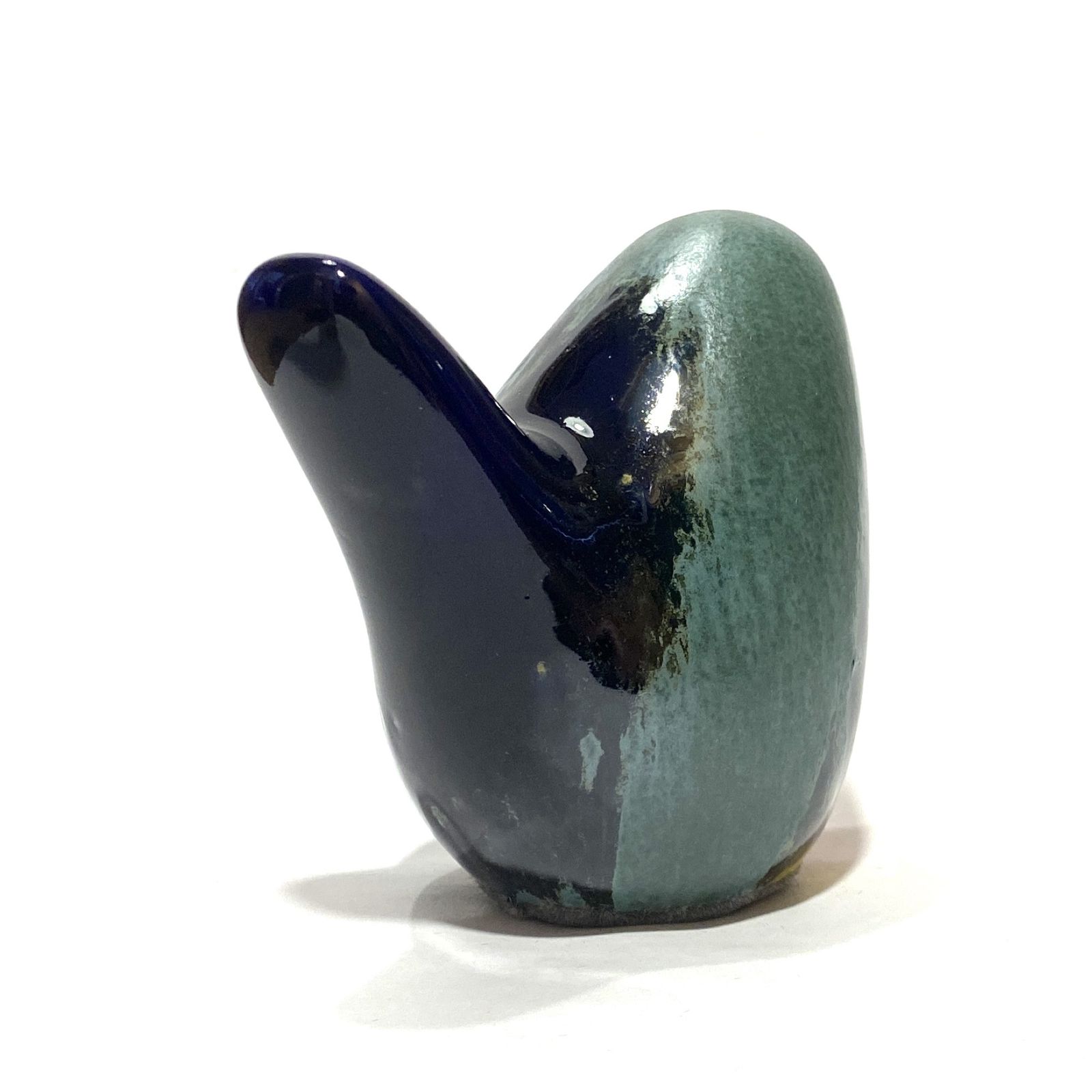 Otto Keramik Rainbow Glazed Ceramic Bird, West German Pottery Style Ornament/Sculpture photo furniture