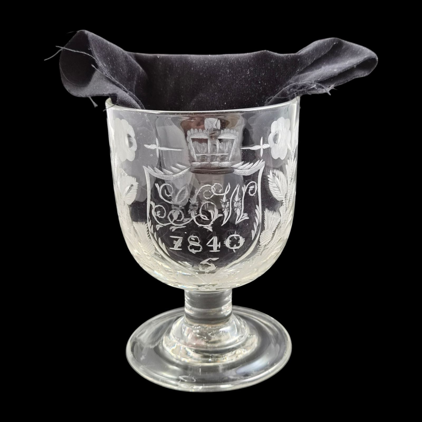 North East English Engraved Gaof Lead Glass Rummer, C.1820–1830 photo buy