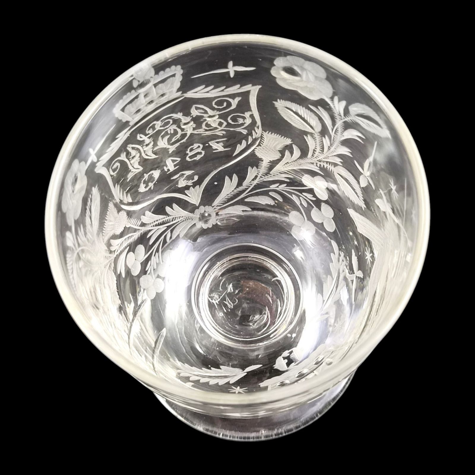 photo for sale North East English Engraved Gaof Lead Glass Rummer, C.1820–1830