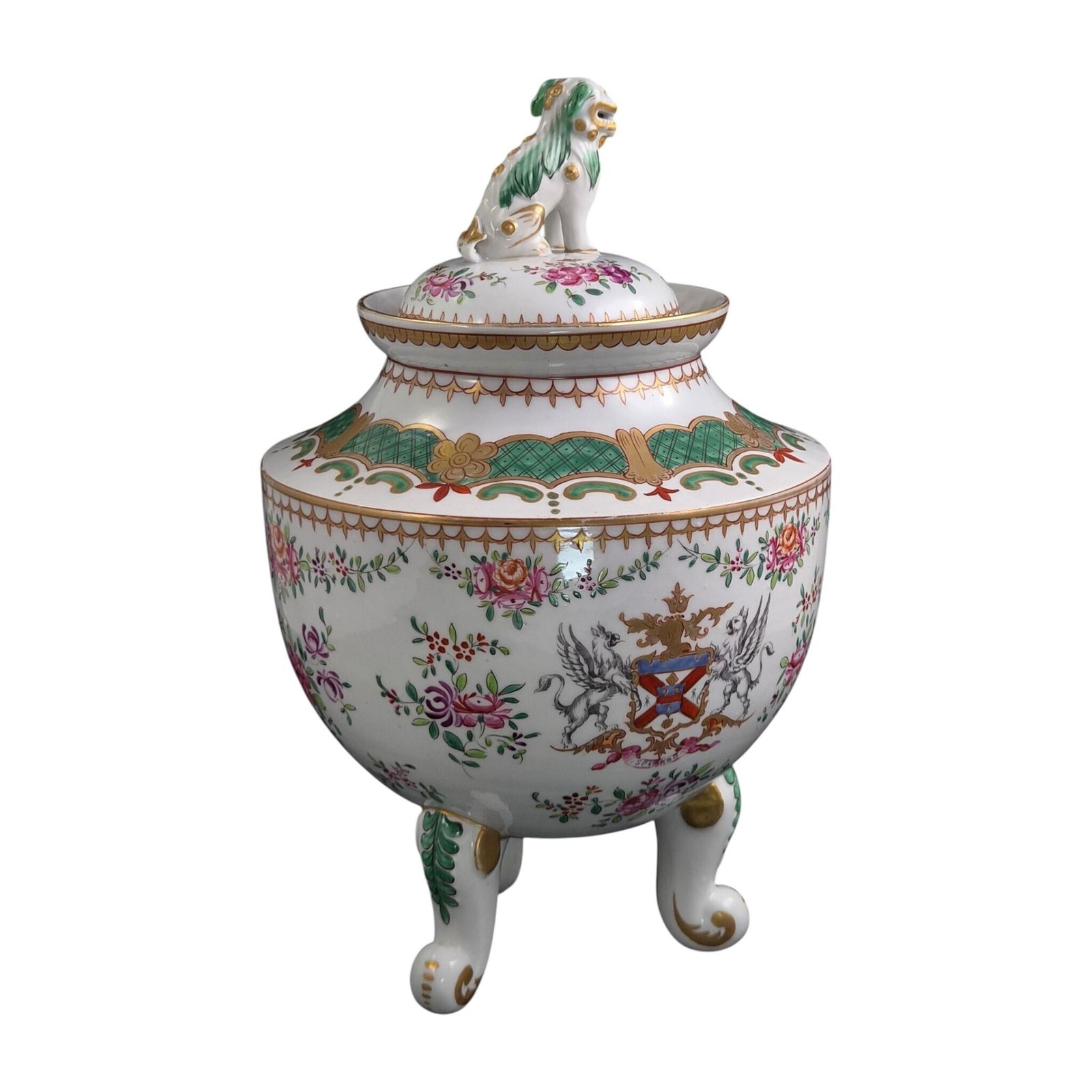 Franse Samson Paris Chinoiserie Armorial Vaas met Deksel, 1880-1890 photo buy