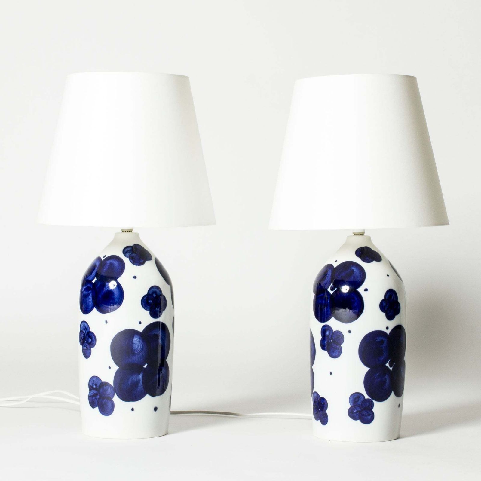 Midcentury Porcelain Table Lamps By Sylvia Leuchovius, Rörstrand, Sweden, 1960s photo furniture