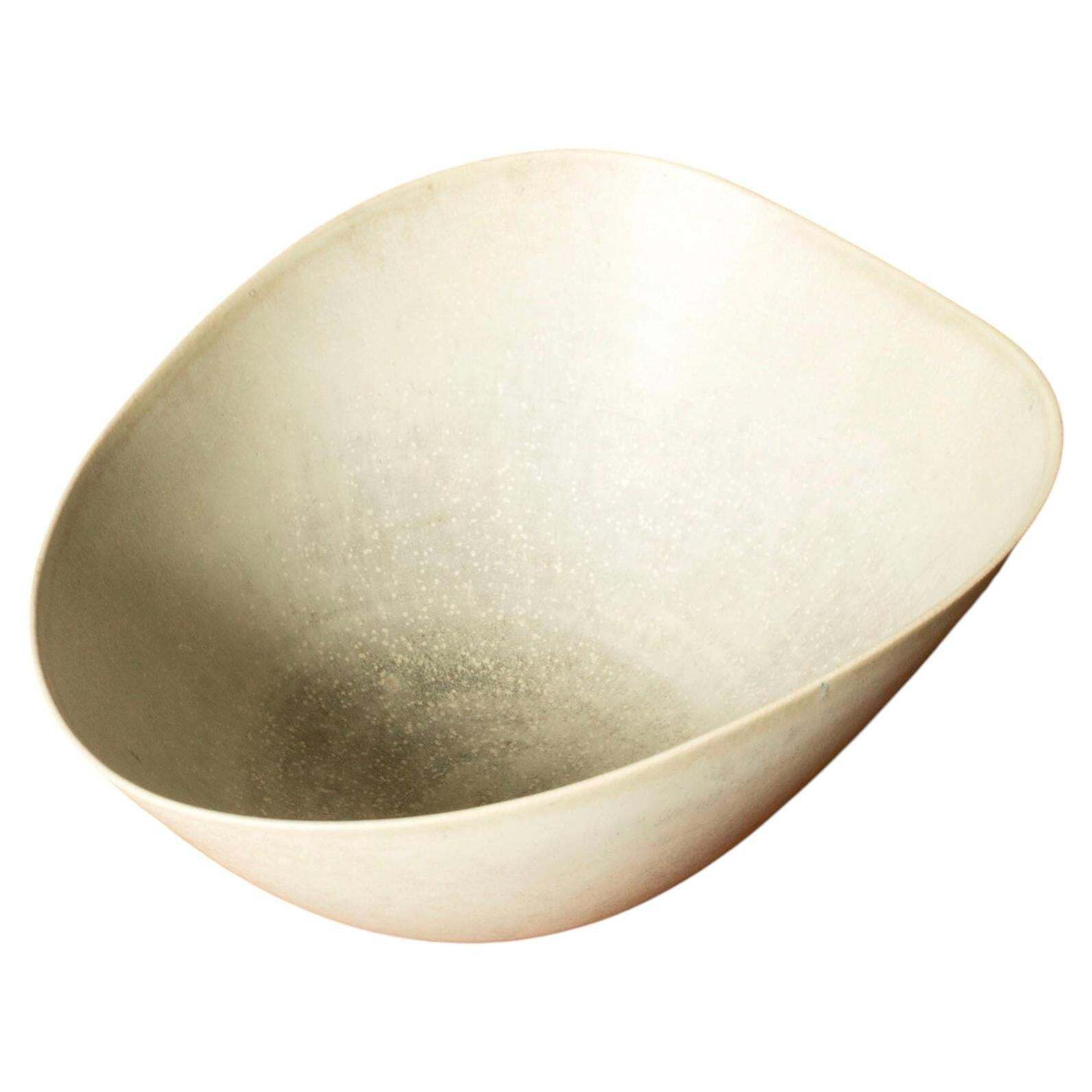 Bol en grès mid-century par Stig Lindberg, Gustavsberg, Suède, années 1950