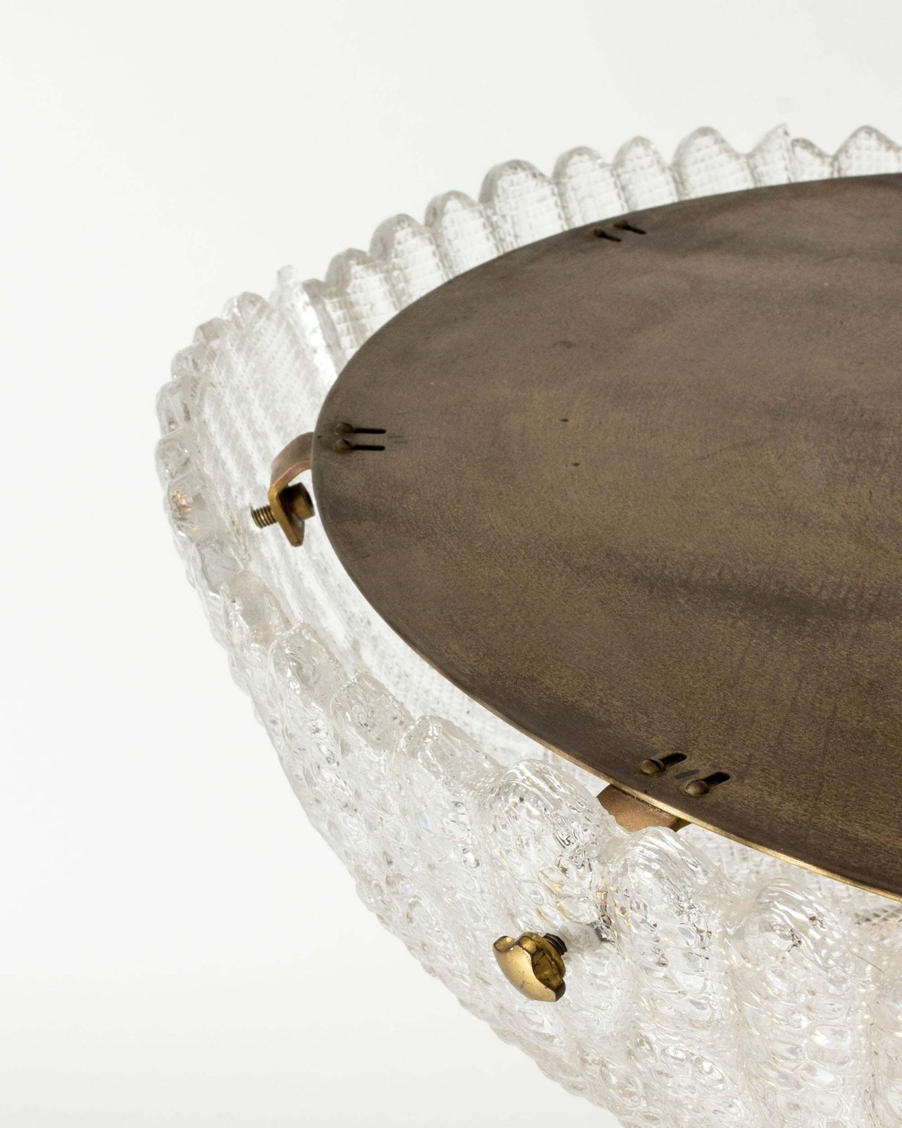 Lustre mid-century modern par Carl Fagerlund, Orrefors, Suède, années 1950 photo Luminaires