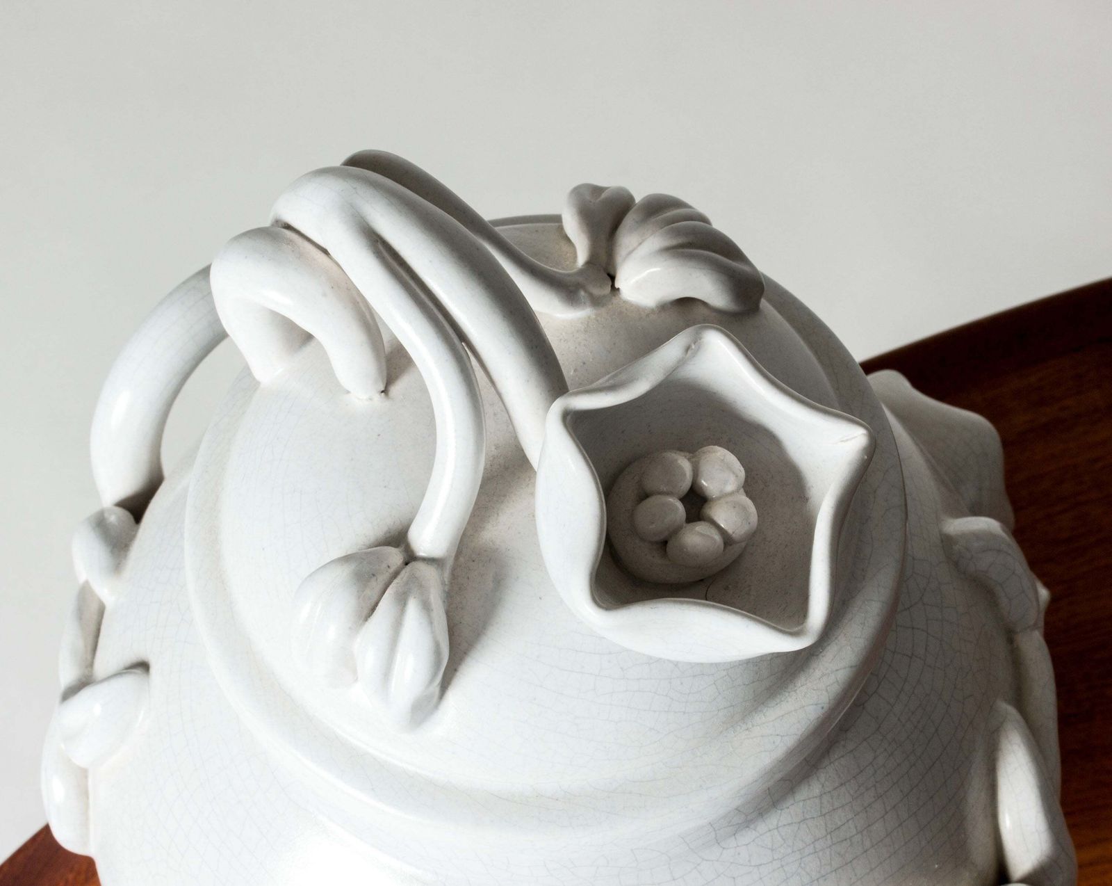 Lidded Earthenware Urn By Eva Jancke Björk, Bo Fajans, Sweden, 1930/40s photo vinterior