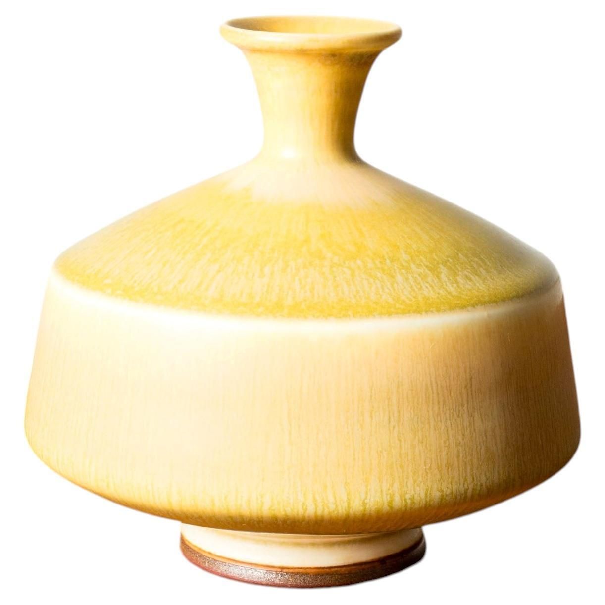 Vase en grès mid-century par Berndt Friberg, Gustavsberg, Suède, 1976