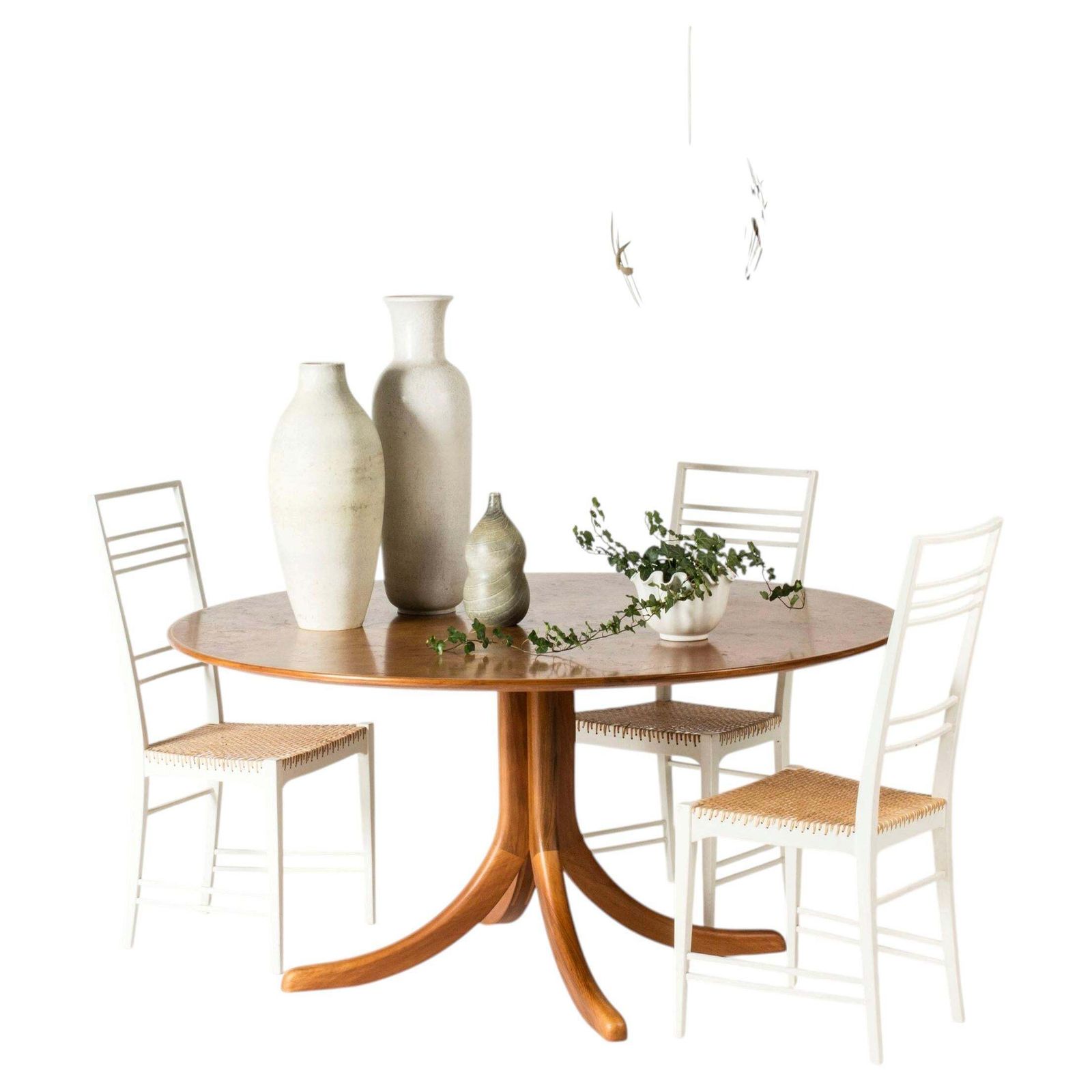 Table à manger mid-century en noyer par Josef Frank pour Firma Svenskt Tenn, Suède, années 1950
