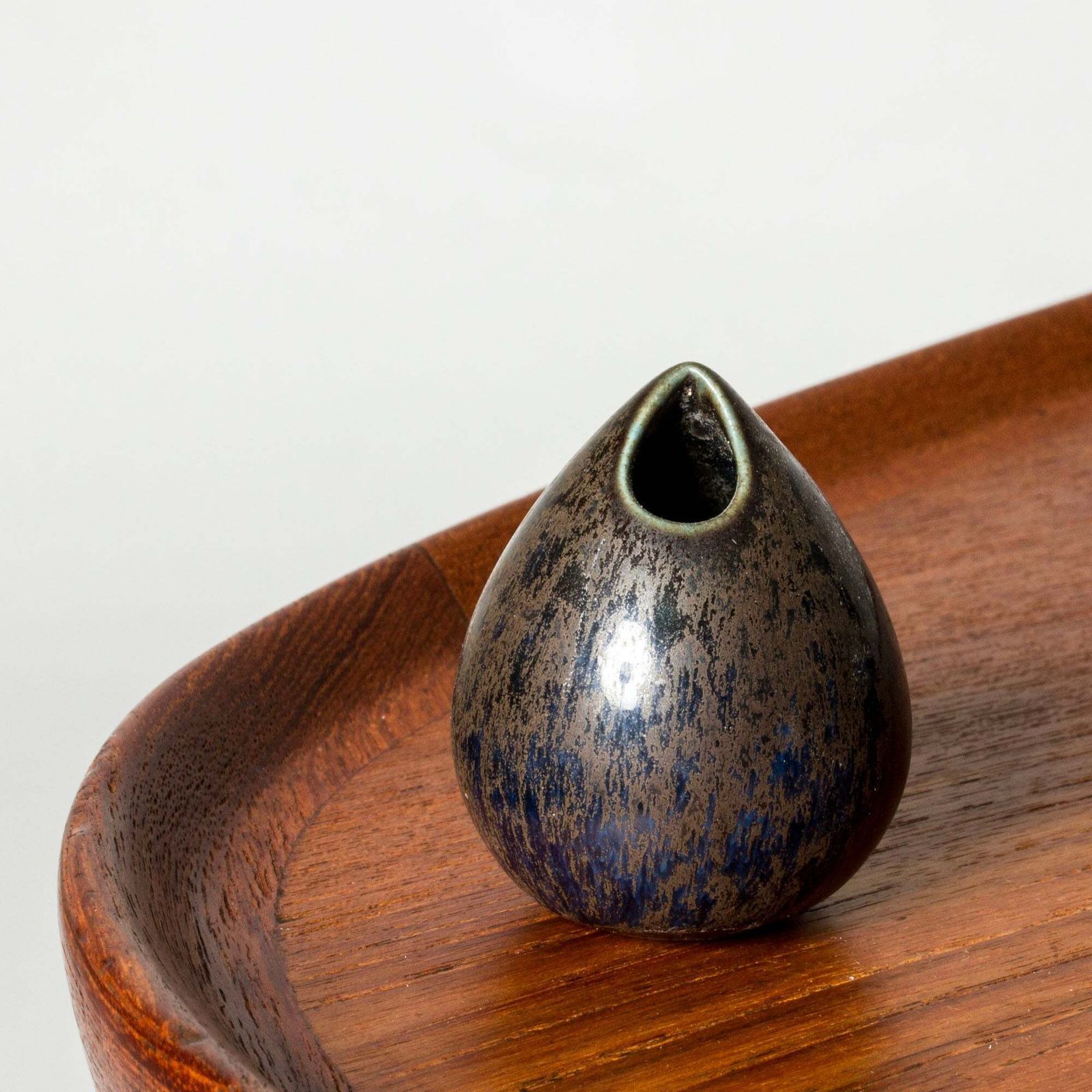Stoneware "Gnurgla" Miniature Vase, Stig Lindberg, Gustavsberg, Sweden, 1950s photo for sale