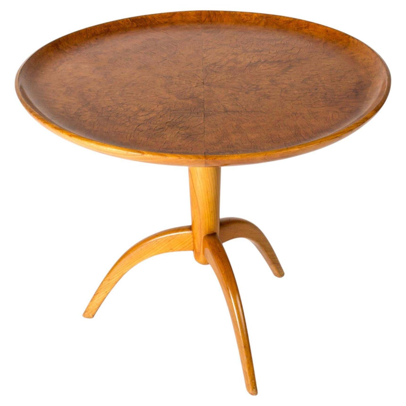 Zweeds Modern bijzettafel van iep, jaren 1940