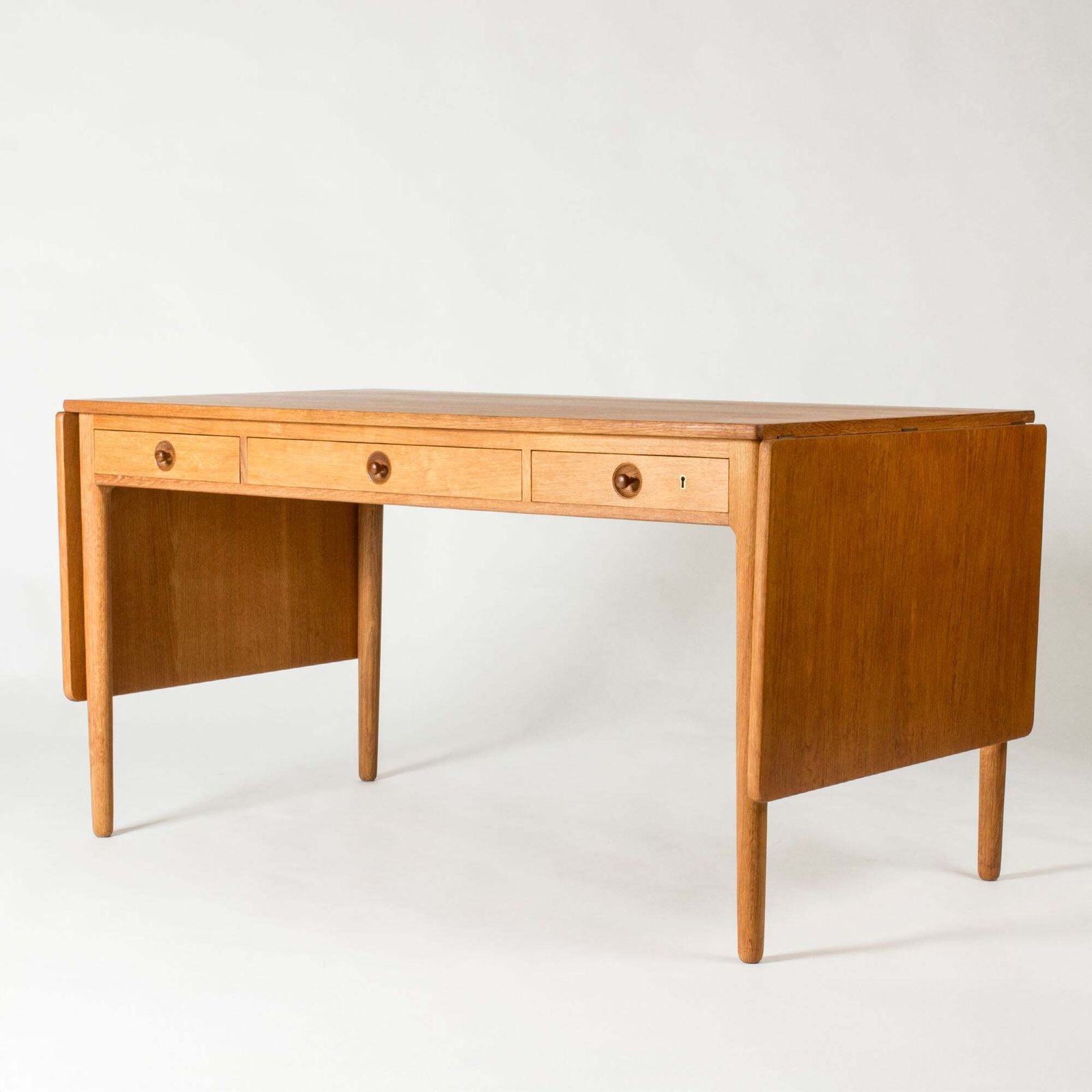 Midcentury Modern Oak Desk Or Table By Hans J. Wegner, Denmark, 1960s photo for sale
