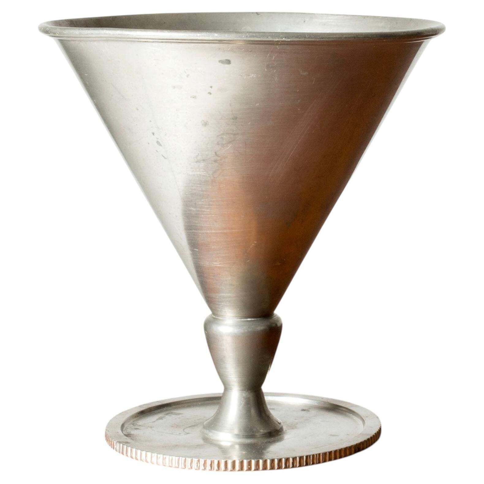 Swedish Pewter Vase Or Bowl From Firma Svenskt Tenn, 1928