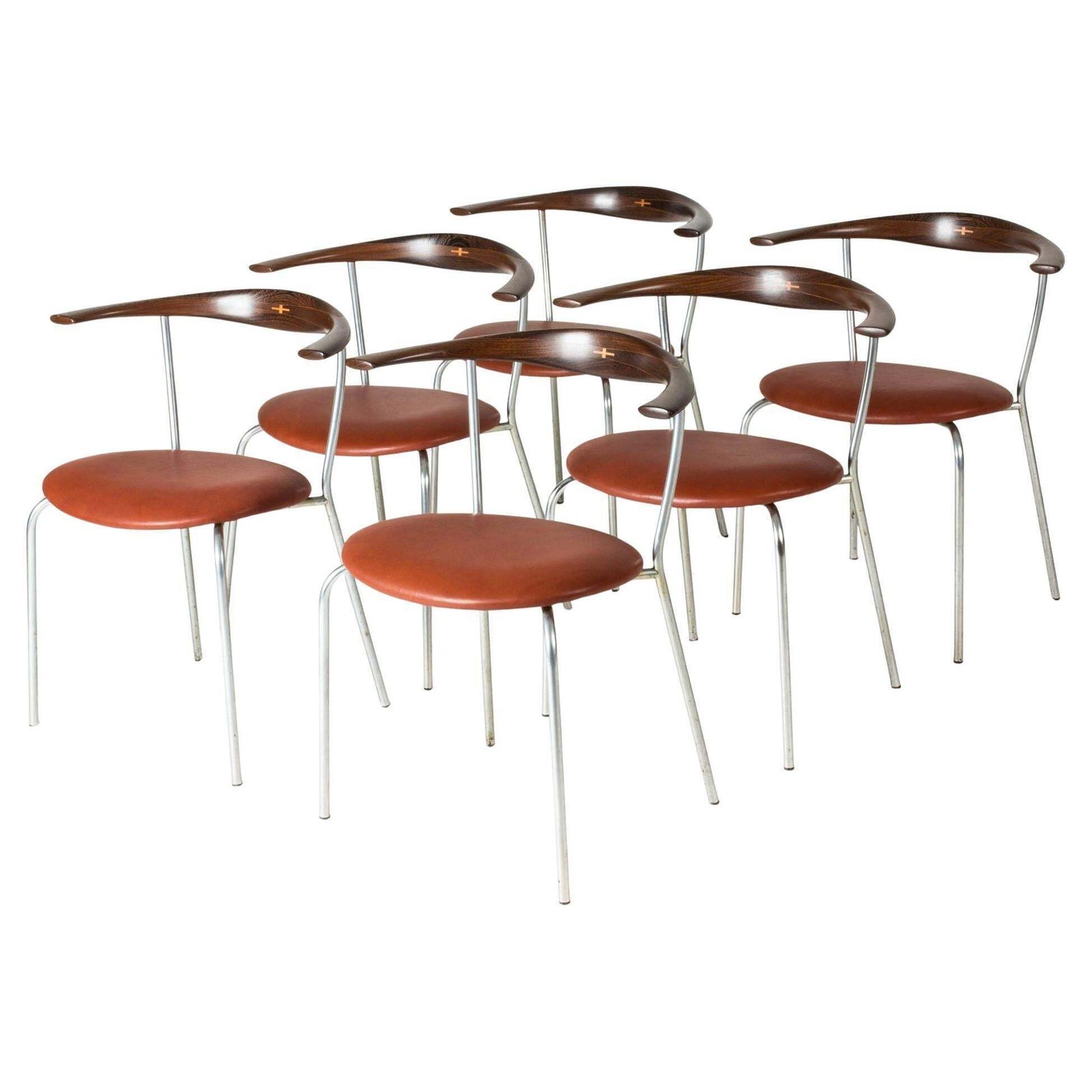 Set Of Six Midcentury "Jh 701" Dining Chairs, Hans J. Wegner, Denmark, 1950s