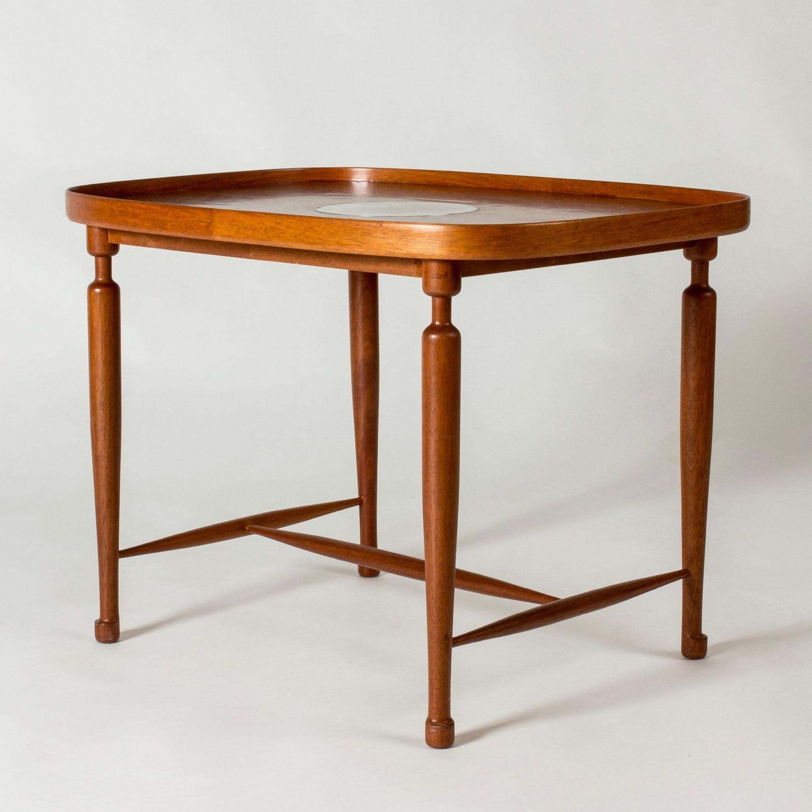 Midcentury Mahogany Side Table By Josef Frank, Svenskt Tenn, Sweden, 1950s photo for sale