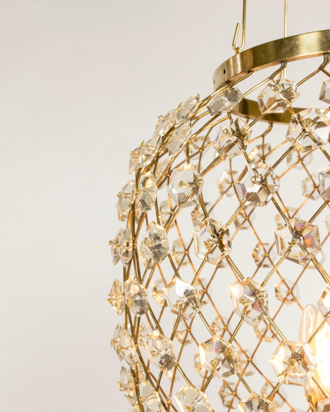 36003.0 Swedish Modern Chandelier By Bertil Brisborg, Nordiska Kompaniet, Sweden, 1940s photo