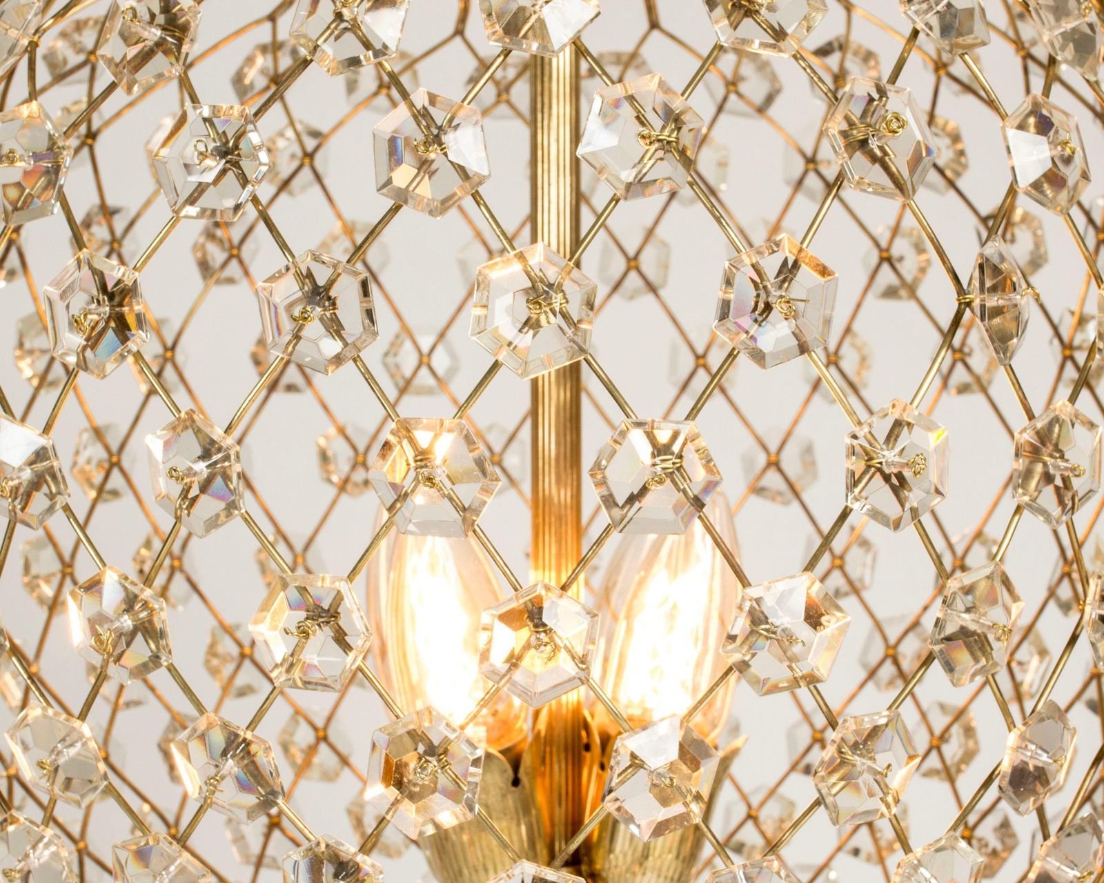 photo vinterior Swedish Modern Chandelier By Bertil Brisborg, Nordiska Kompaniet, Sweden, 1940s
