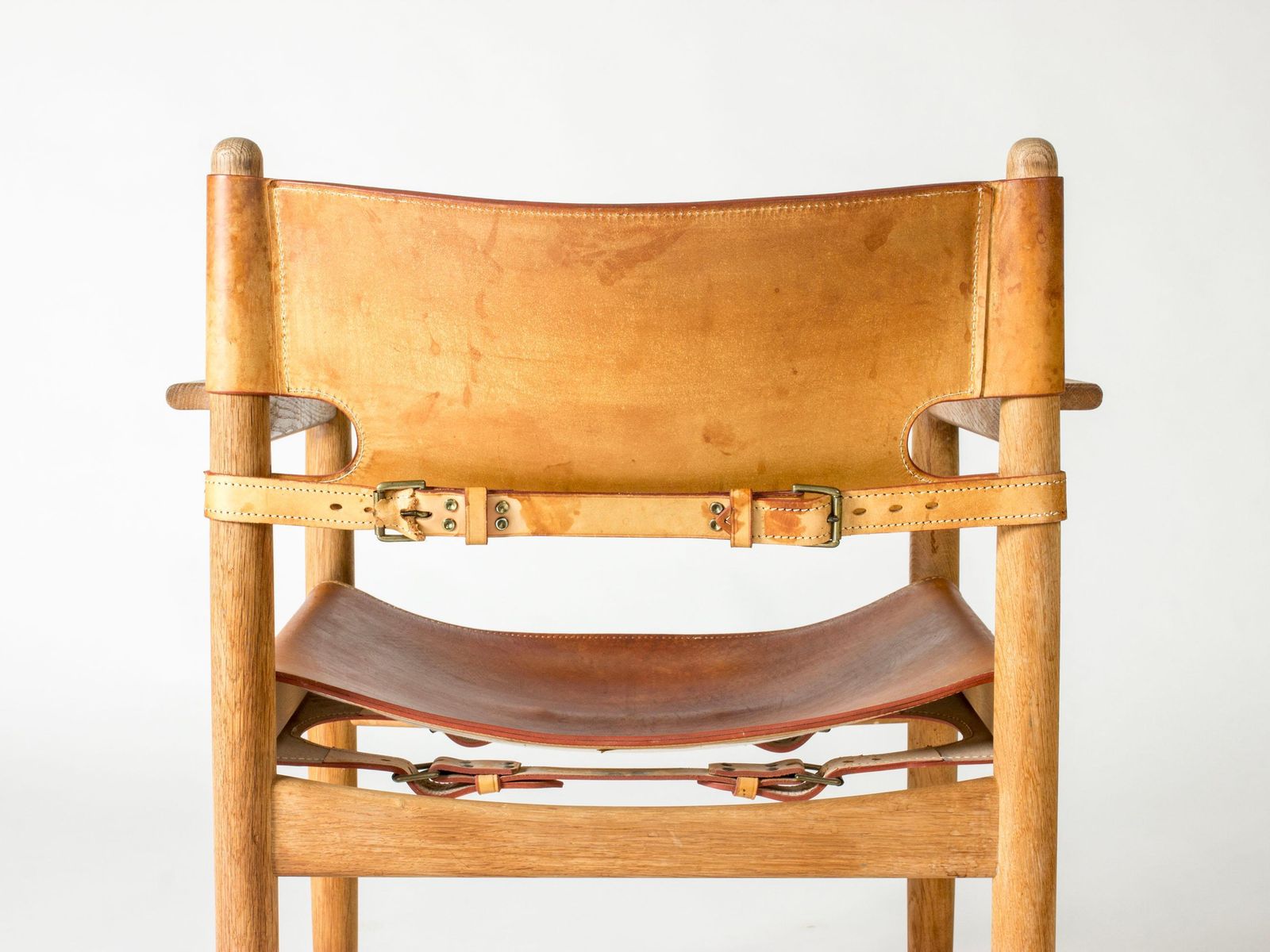 photo vinterior Set Of Eight Oak And Leather Dining Chairs By Børge Mogensen, Denmark, 1960s
