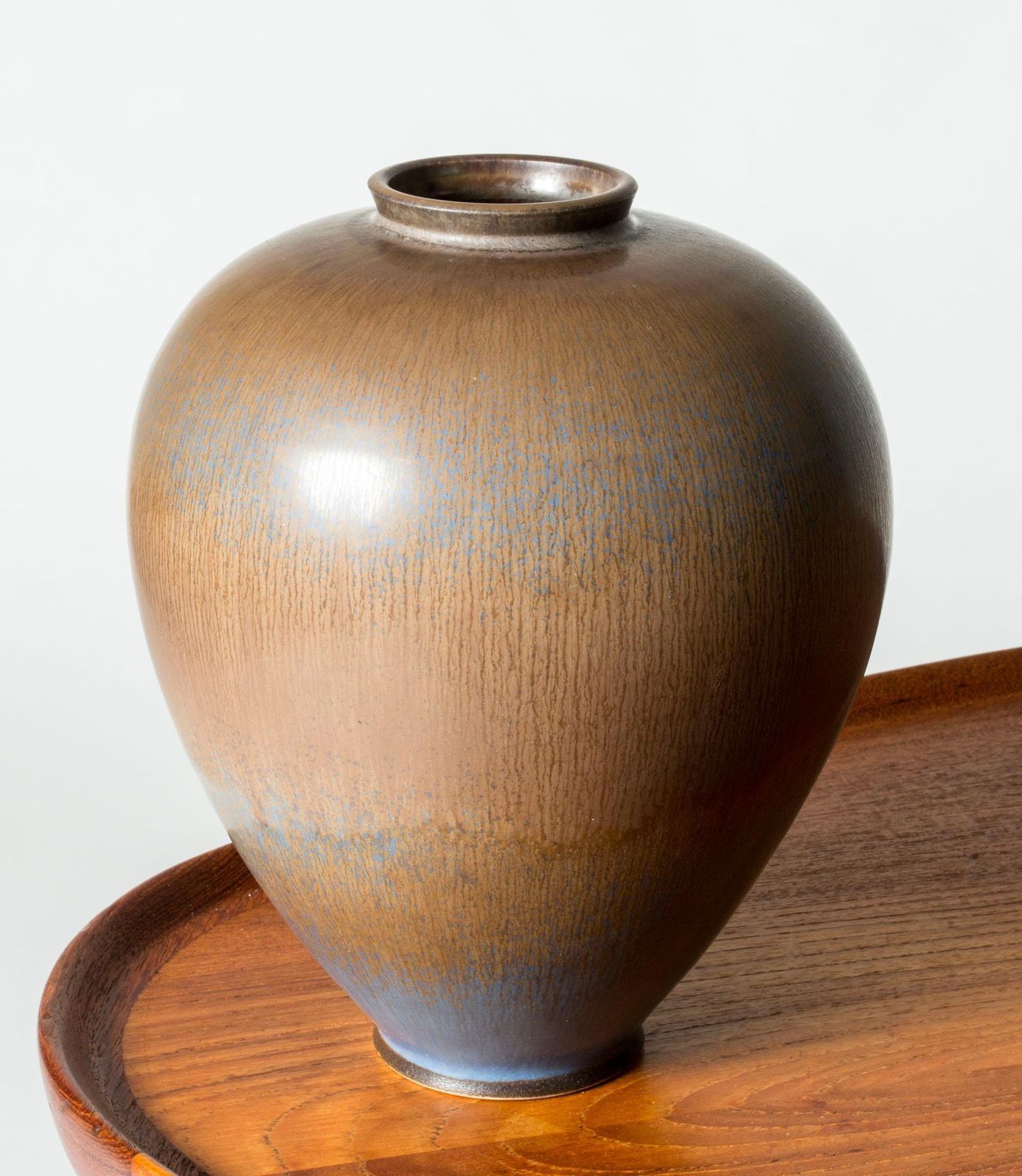 Midcentury Stoneware Vase By Berndt Friberg, Gustavsbergs Studio, Sweden, 1950 photo vinterior