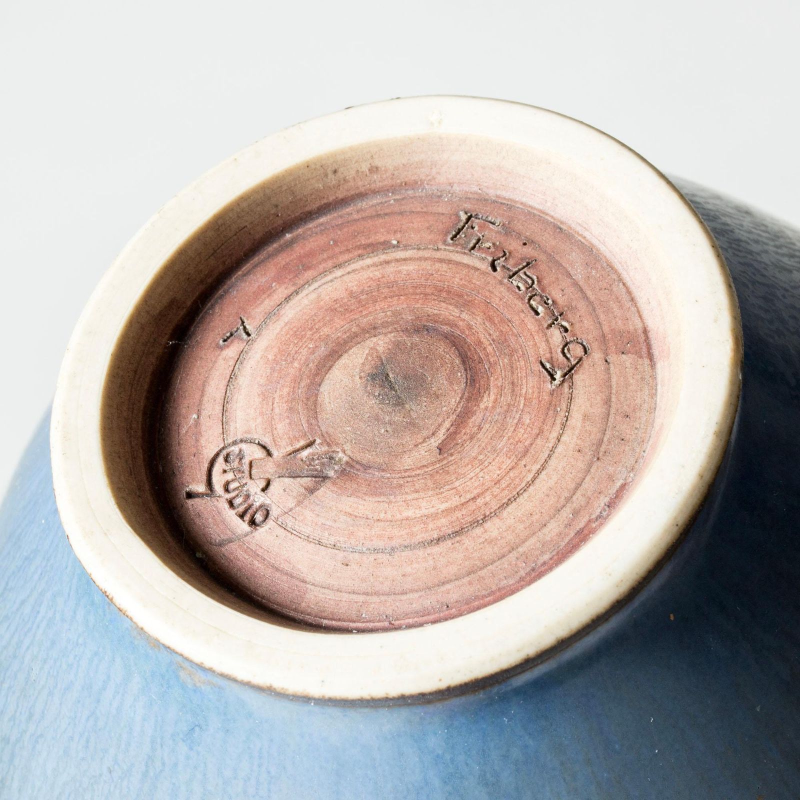 photo vintage Midcentury Stoneware Vase By Berndt Friberg, Gustavsbergs Studio, Sweden, 1950