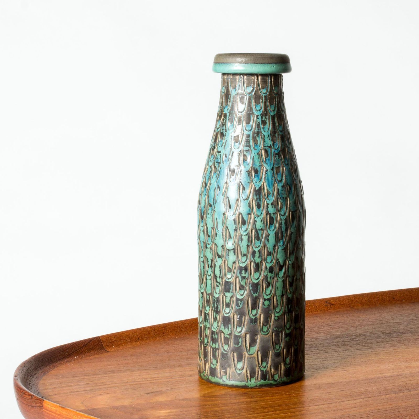 Mid-century stoneware vaas van Stig Lindberg, Gustavsbergs Studio, Zweden, 1963 photo furniture