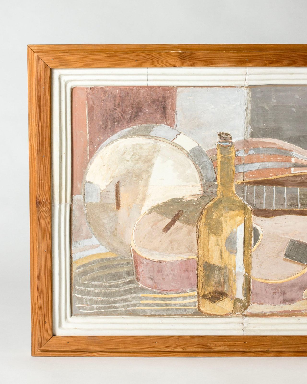 Relief mural moderniste, nature morte en terre cuite, par Allan Ebeling photo vinterior