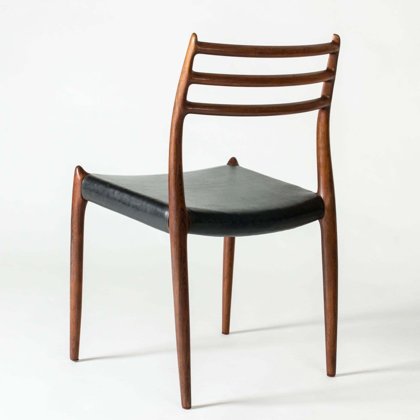 photo for sale Set Of Six Rosewood Dining Chairs By Niels O. Møller, Denmark, 1960s