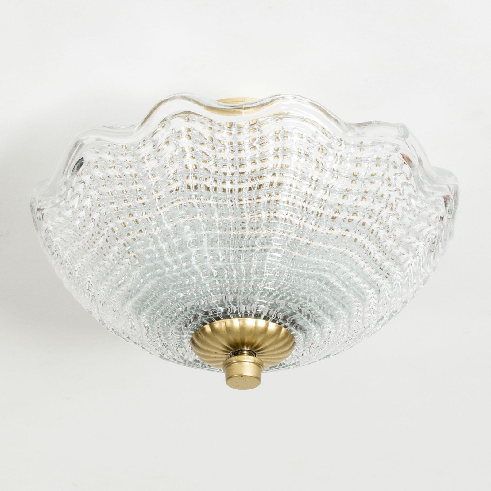 Scandinavian Modern Flush Mount By Carl Fagerlund, Orrefors, Sweden, 1940s photo buy