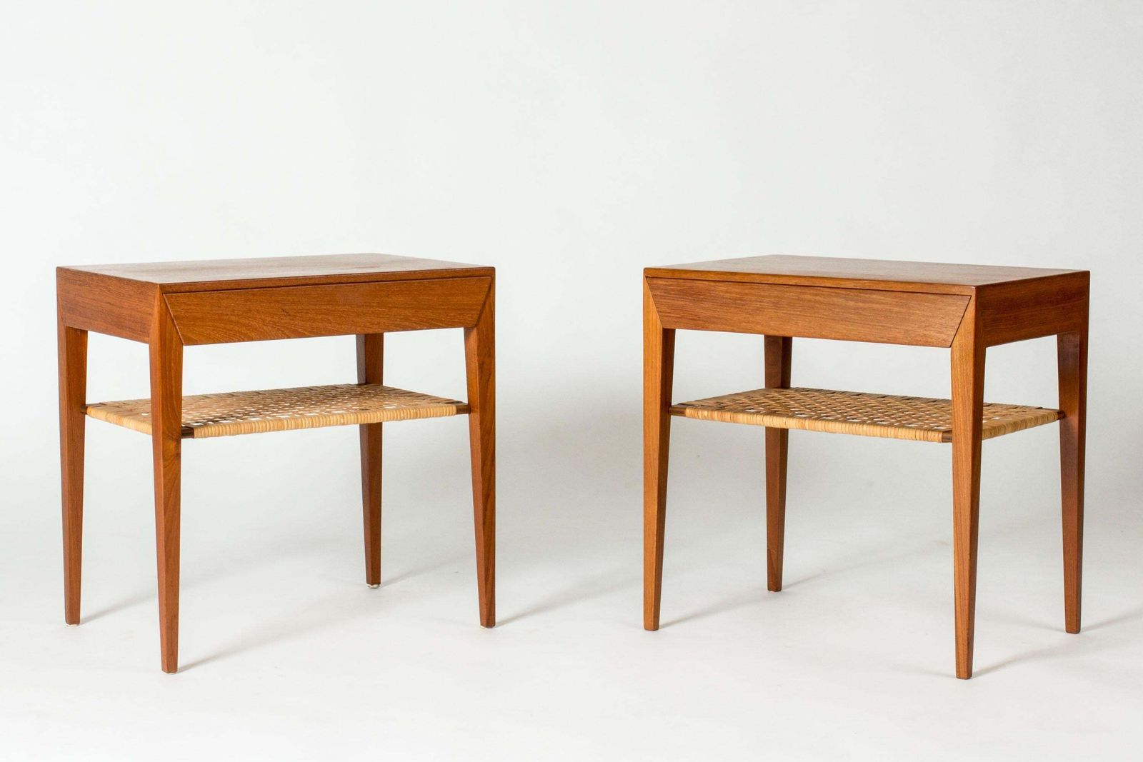 Severin Hansen Teak Side Tables, Scandinavian Modern, Denmark, 1950s photo for sale