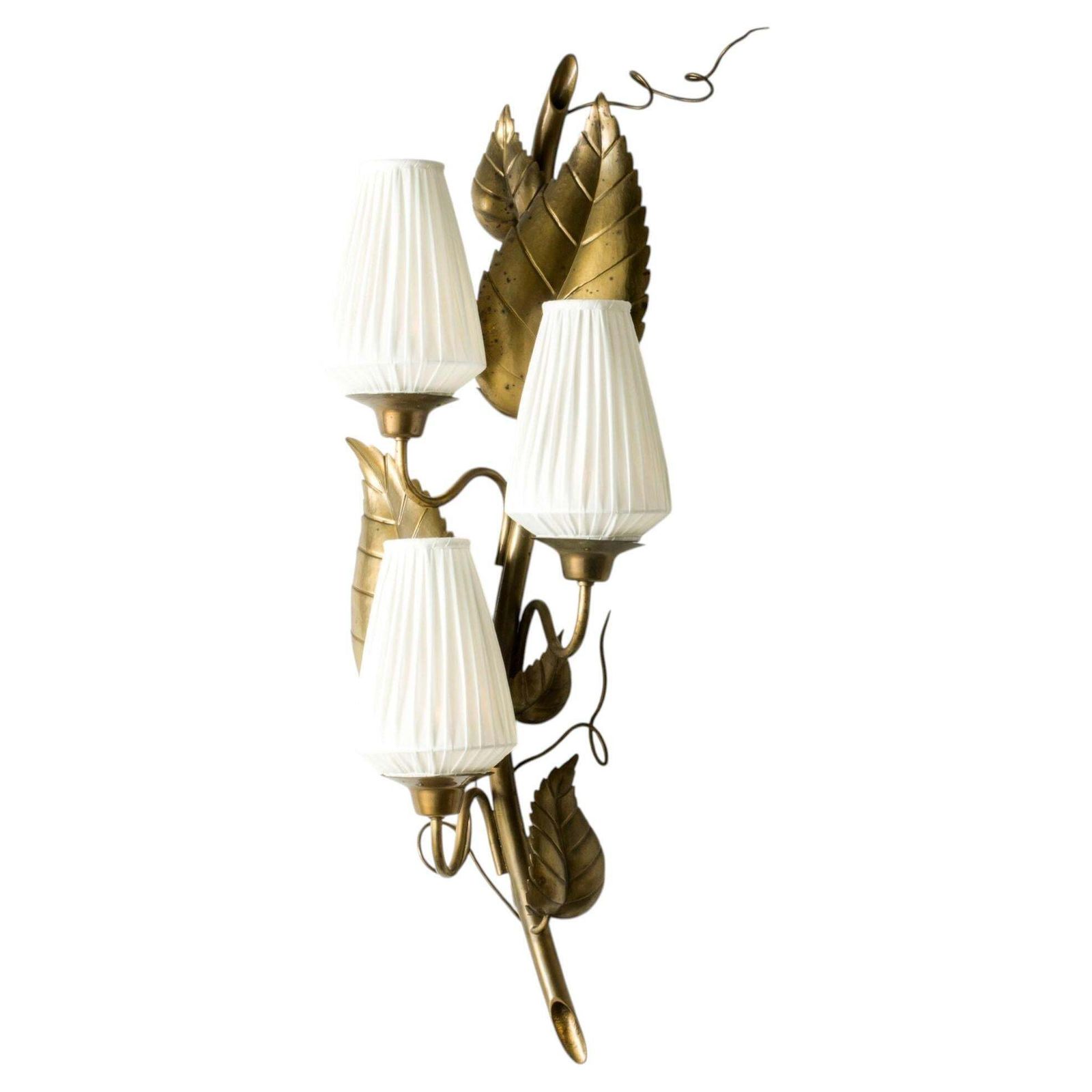 Scandinavian Modern Wall Light By Hans Bergström, Brass, 1940s