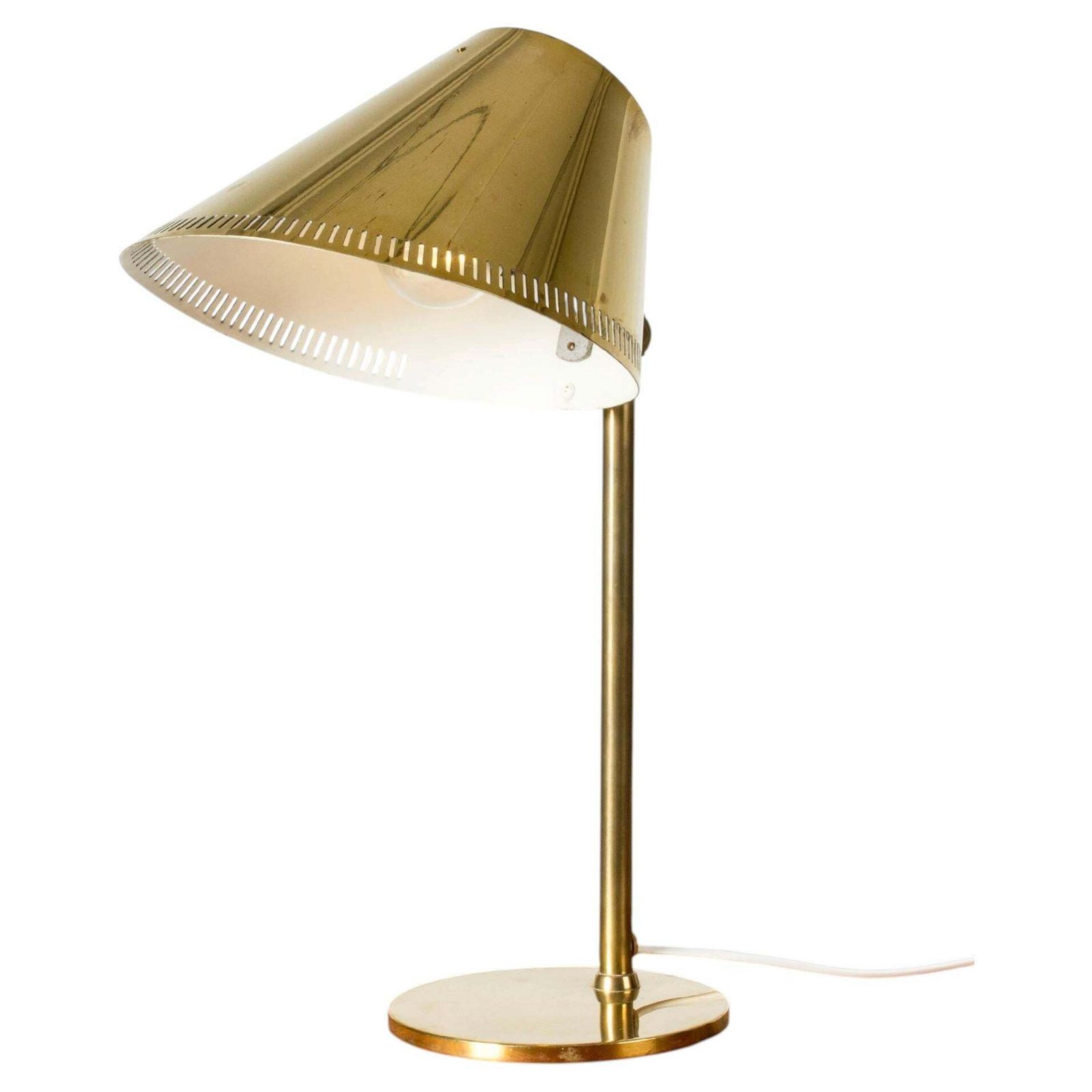 Vintage Messing Tafellamp van Paavo Tynell, Scandinavian Modern