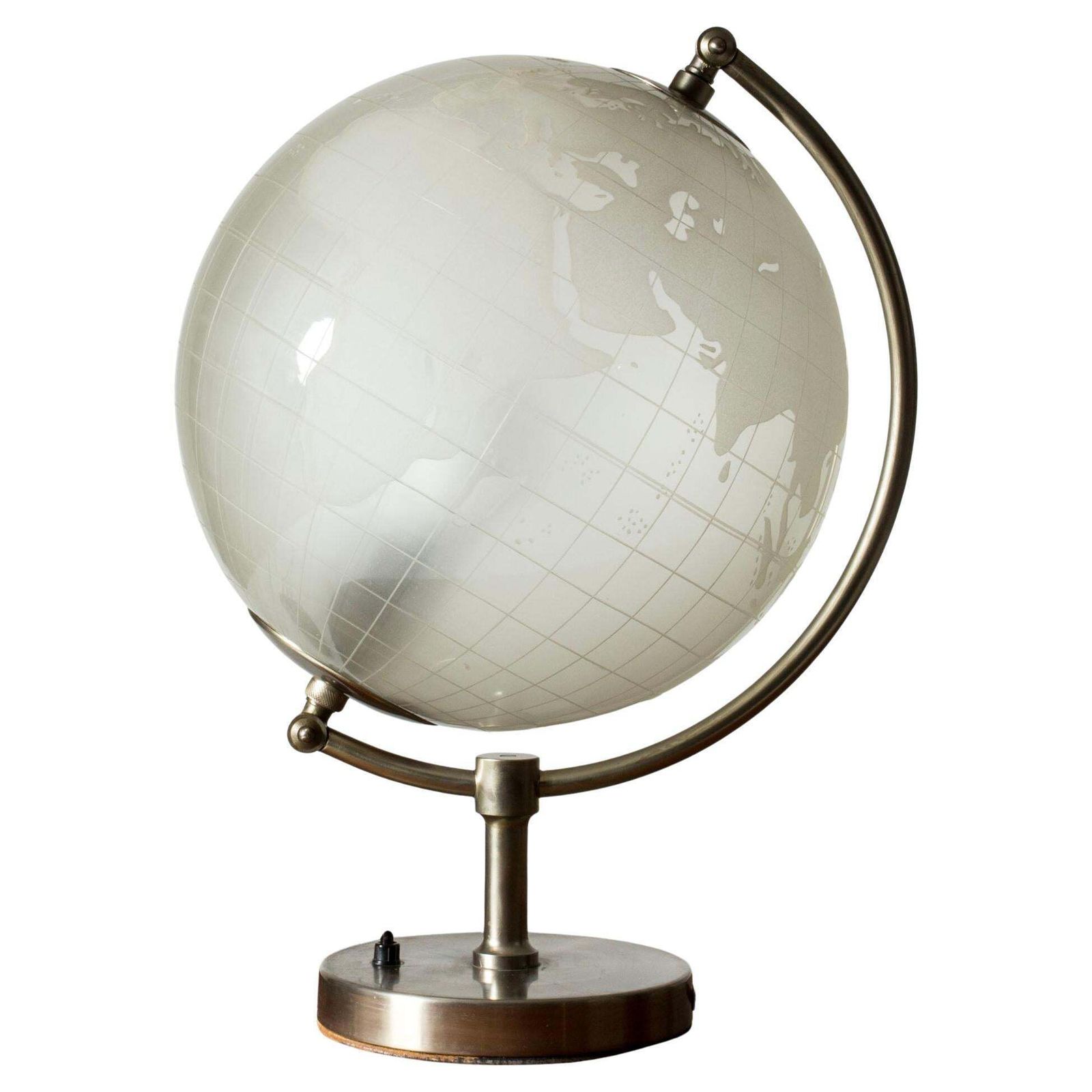 Lampe de table globe vintage, Flygfors, Suède, années 1950