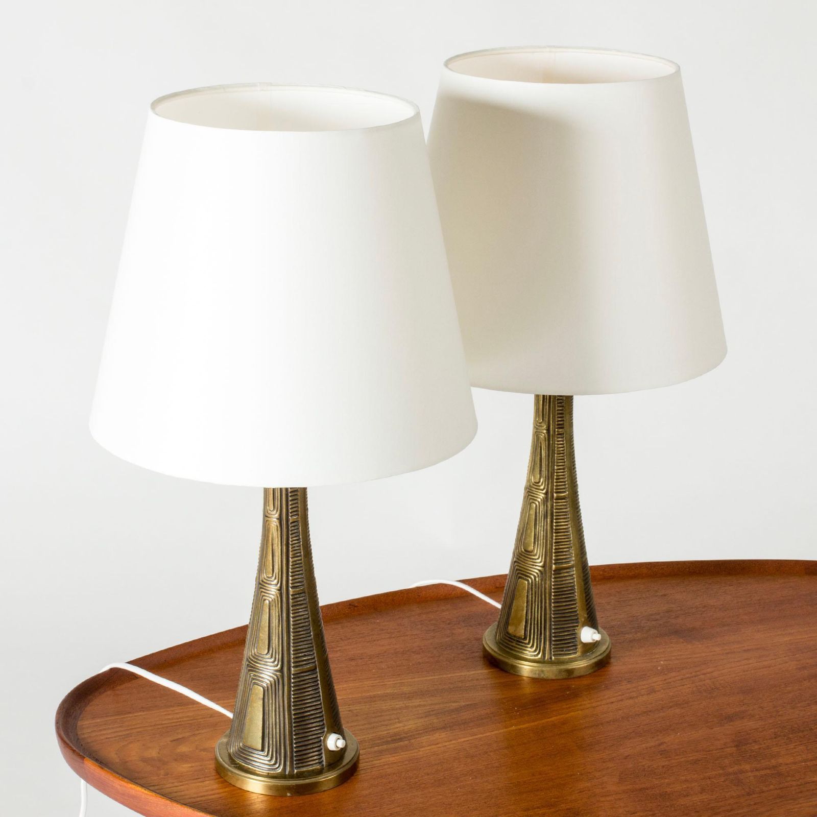 Lampes de table scandinaves modernes Sonja Katzin, Asea, Suède, années 1950 photo furniture