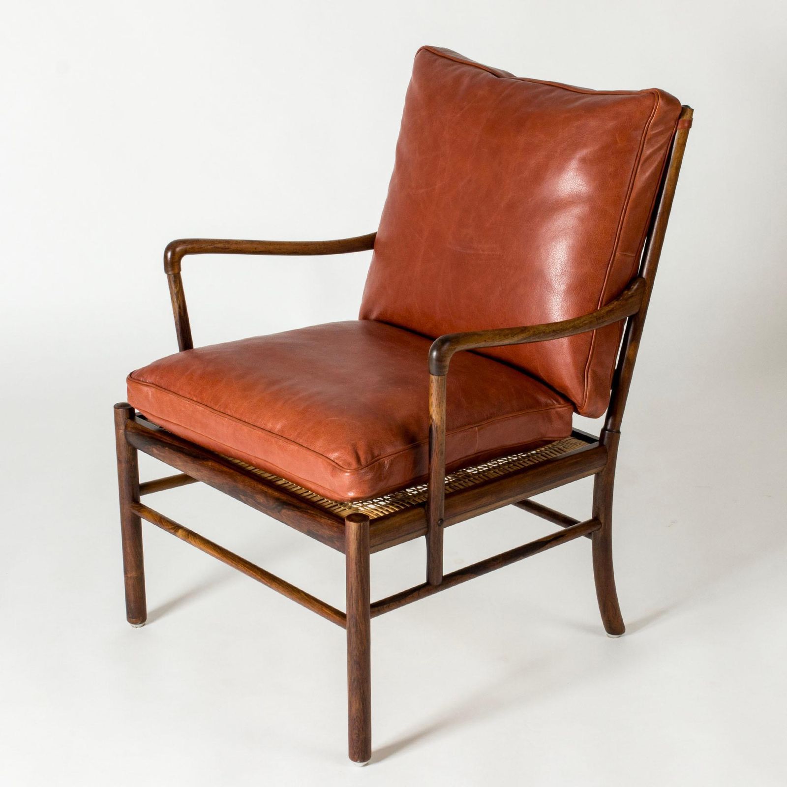 Fauteuils de salon scandinaves modernes « Colonial » par Ole Wanscher, Danemark, années 1940 photo vintage
