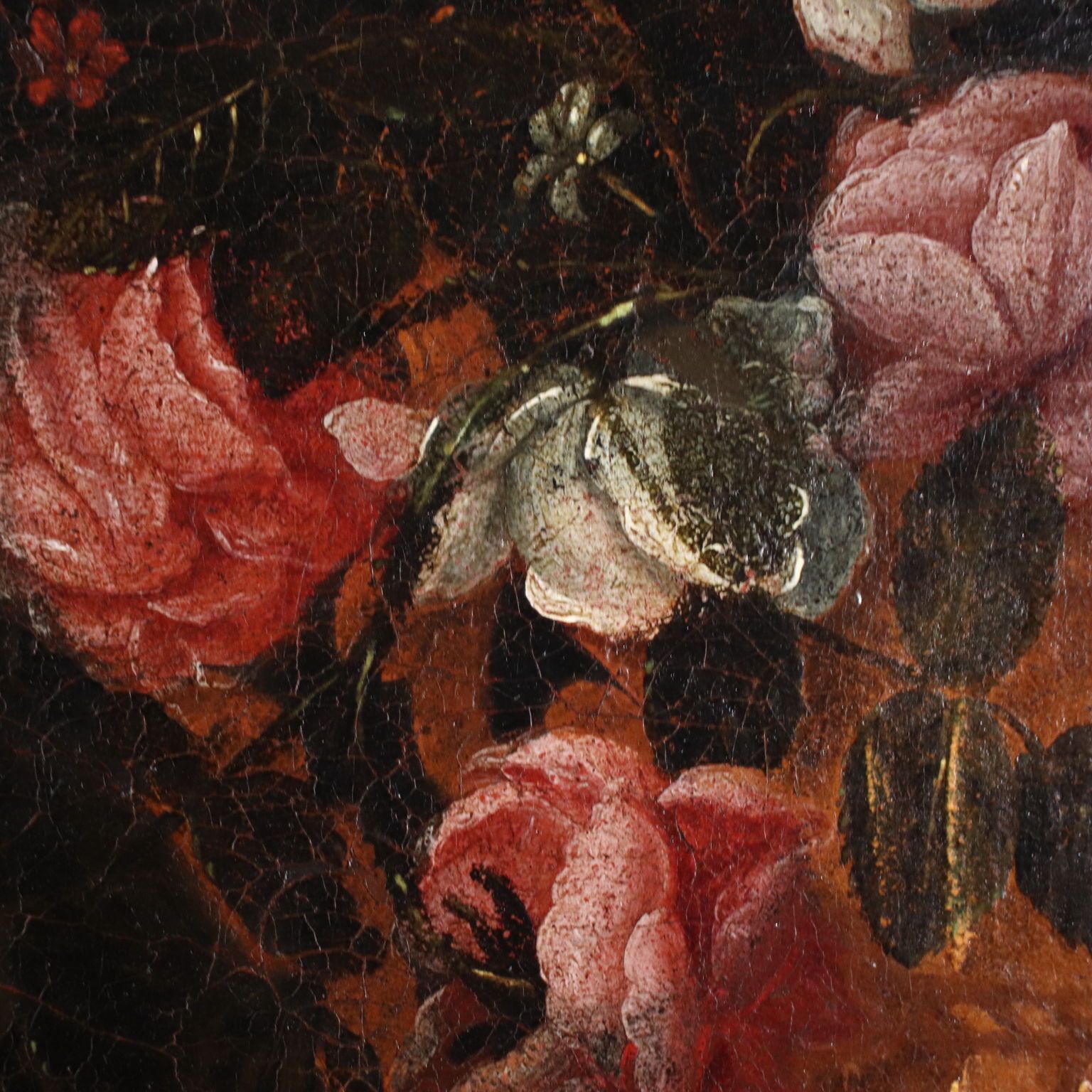 Still Life With Flowers Oil On Canvas Italy XVII Century photo 3330.0