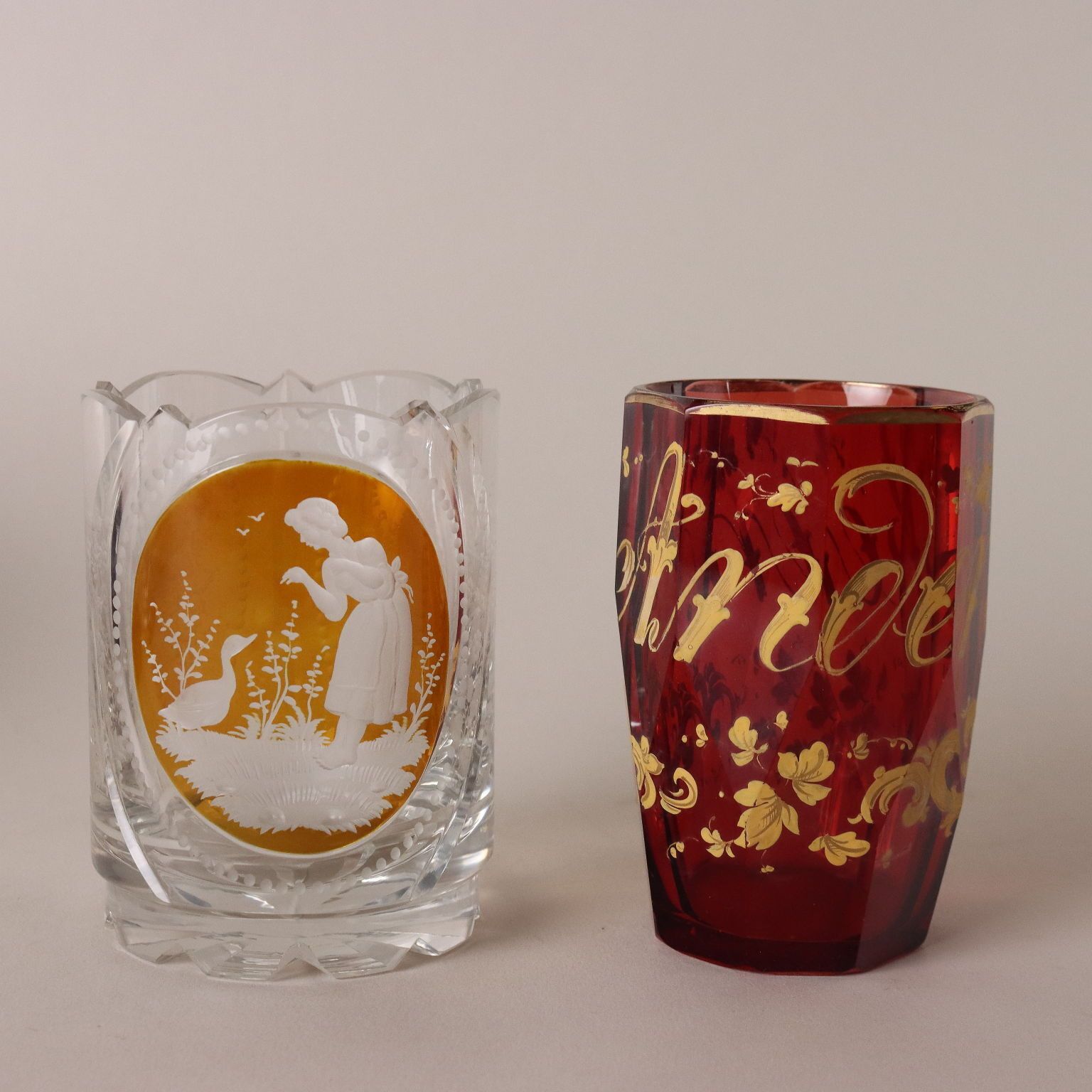 Group Of Antique Glasses Coloured Glass Various Manufactures photo Home Decor