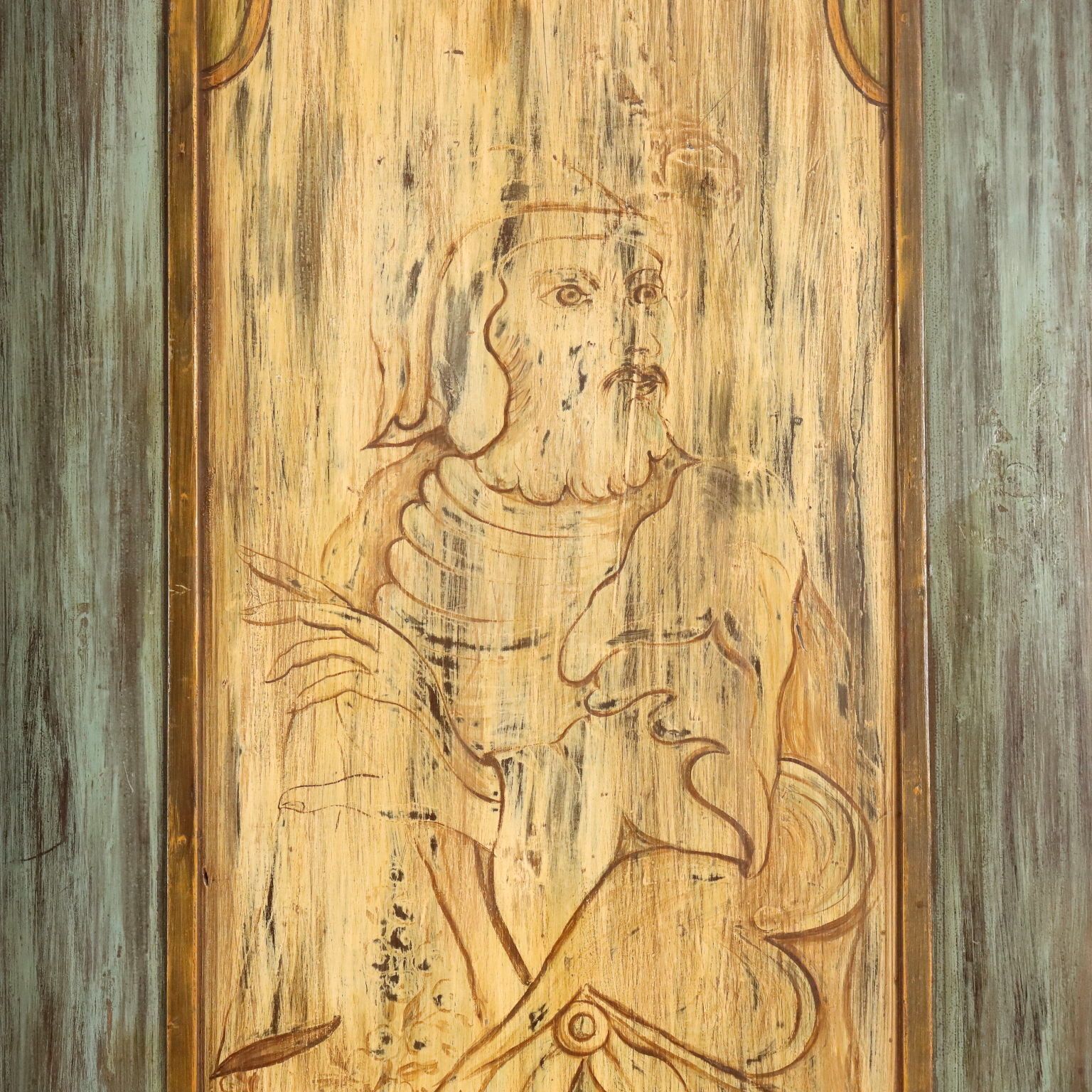 Armoire de style baroque en bois laqué, XIXe siècle photo Mobilier