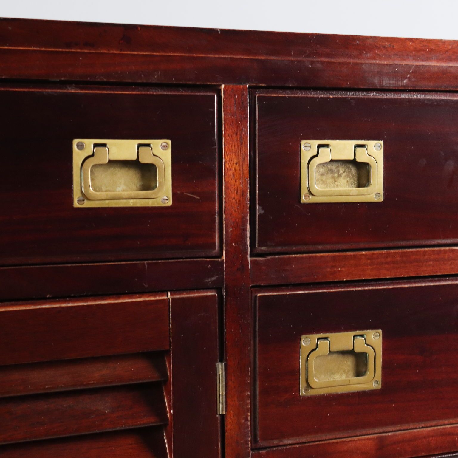 Antique Cupboard Mahogany Veneer Brass Italy XX Century photo buy