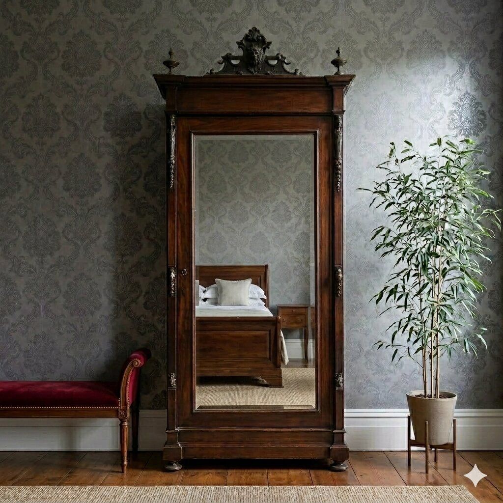 Bois De Violette Veneered Wardrobe Italy 19th Century photo furniture
