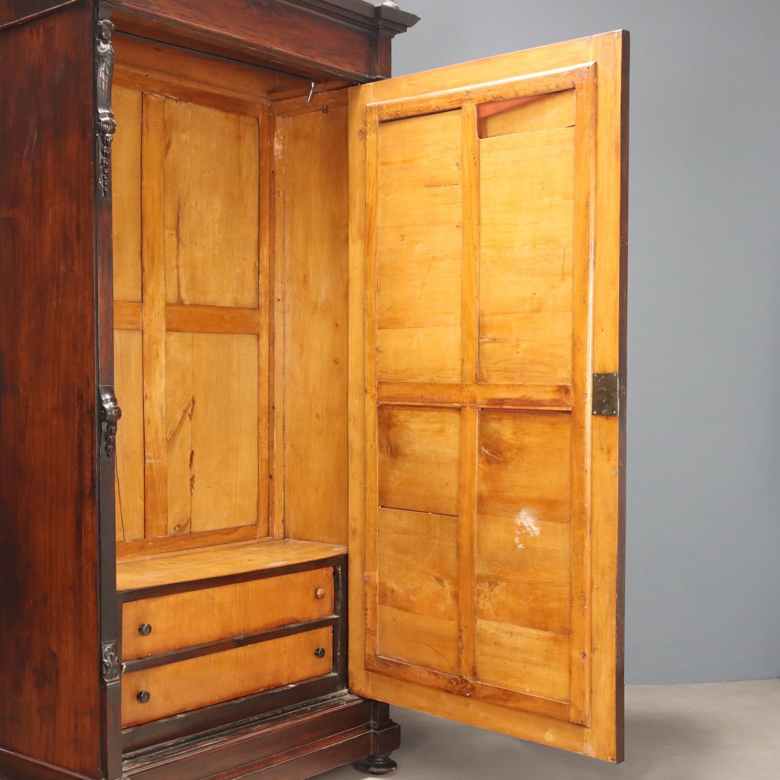Bois De Violette Veneered Wardrobe Italy 19th Century photo Furniture